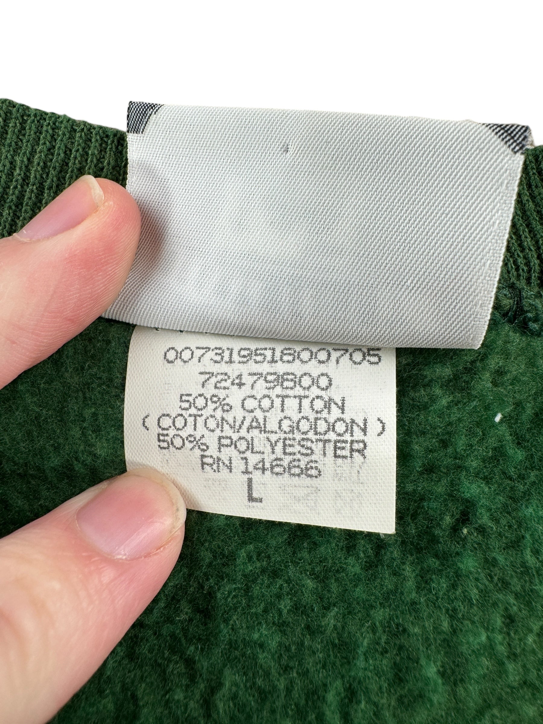 Tag on Vintage Green Bay Packers Crewneck SZ L