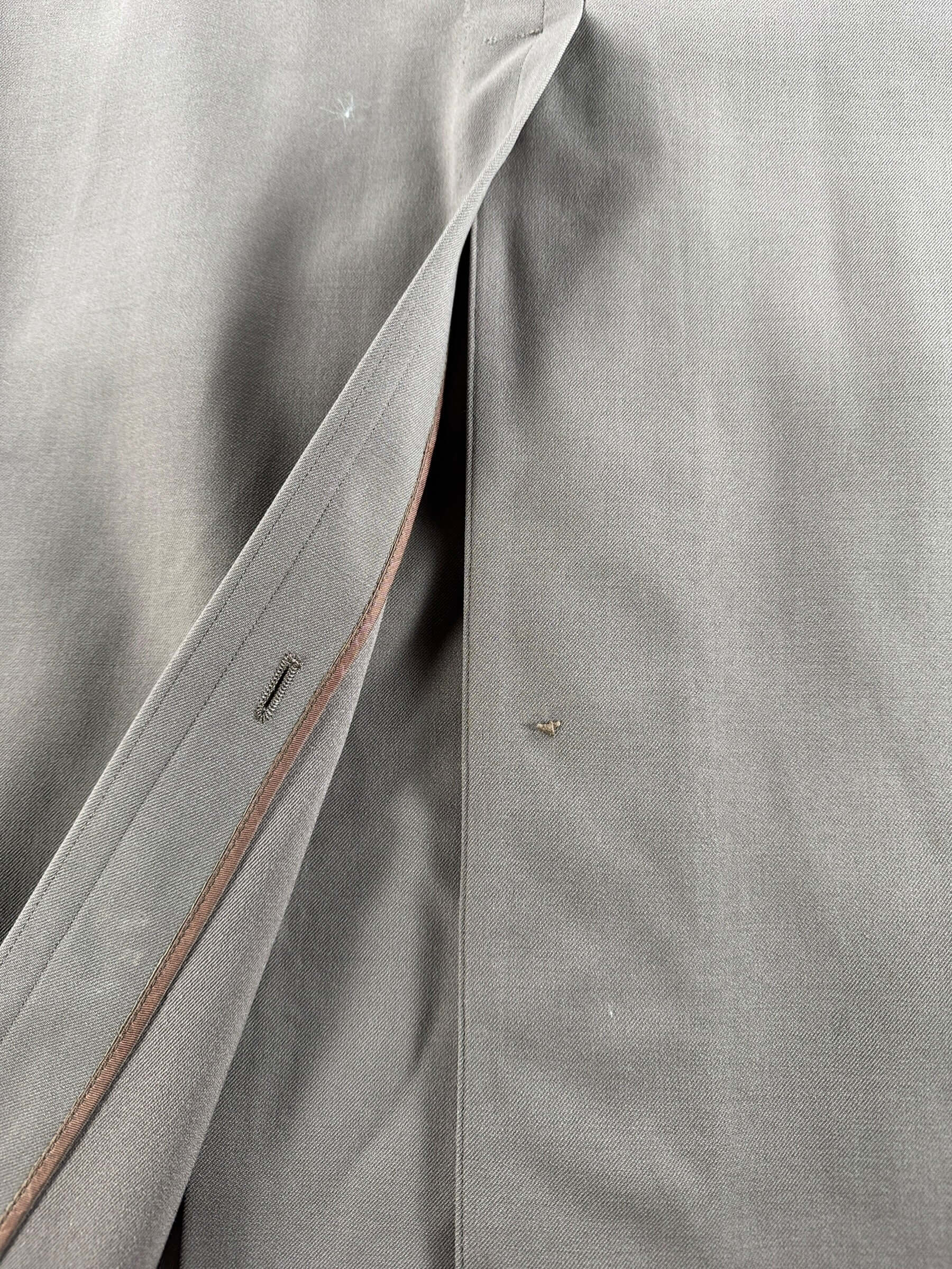 Missing Button on Vintage Lord Ramsay Gabardine Trench Coat SZ XL