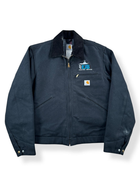 Front of Crispy Black EJB Carhartt Detroit Jacket SZ S