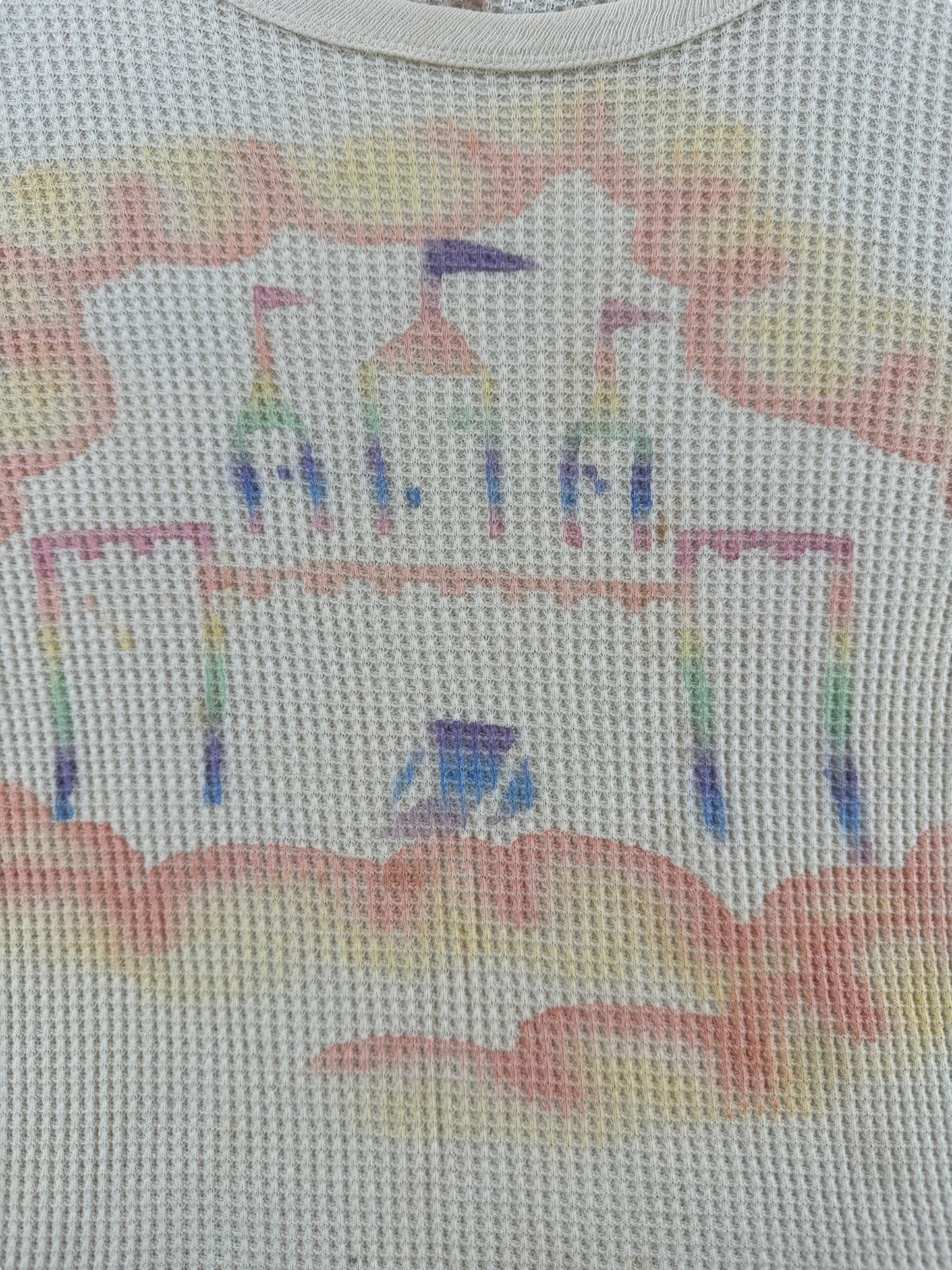 1970s Airbrushed Thermal Castle Shirt