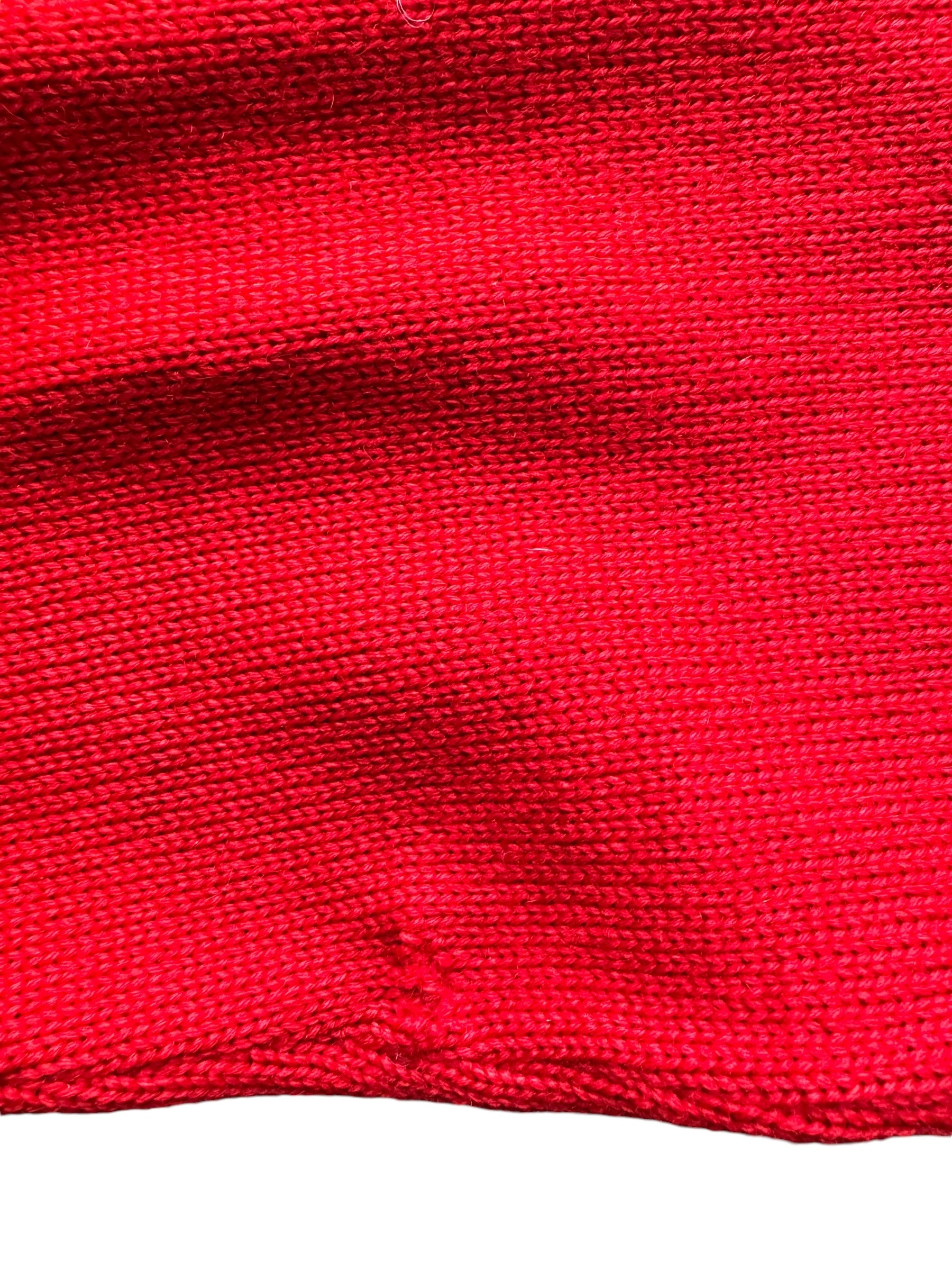 Repaired sleeve 1950s Sand Knit Red Wool Sweater M
