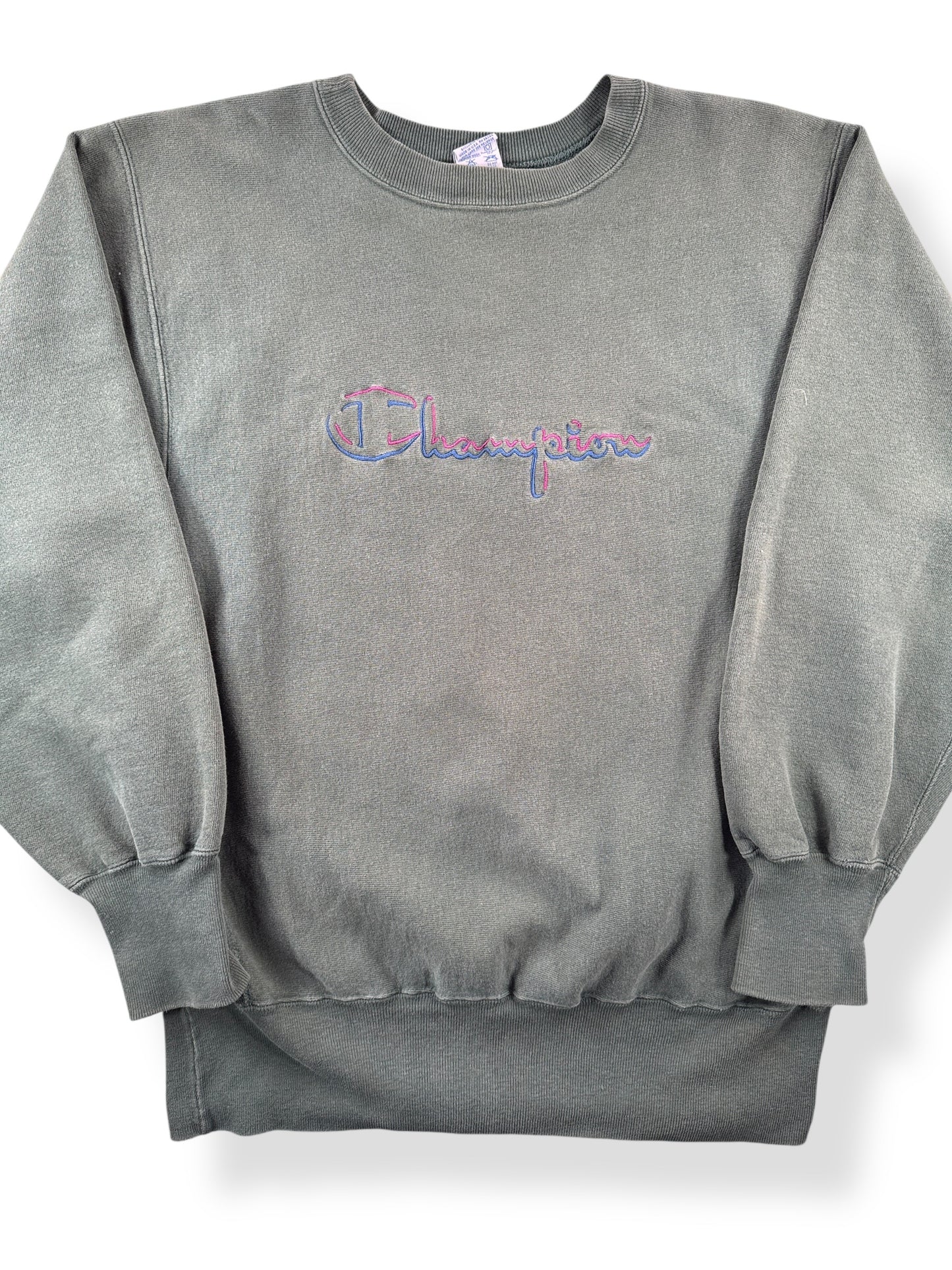Front Close Up of Vintage Champion Crewneck SZ XL (Fits L)