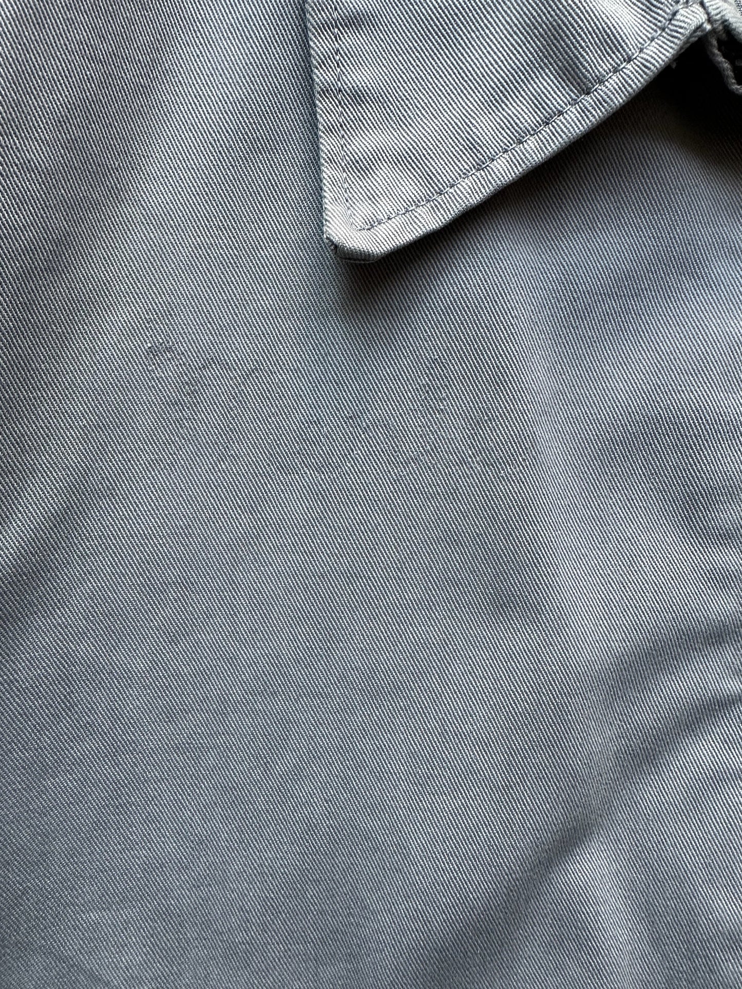 Phantom Merle On Vintage Grey Chainstitched Siegels Uniform Workwear Jacket SZ M | Vintage Workwear Seattle | Barn Owl Vintage Goods