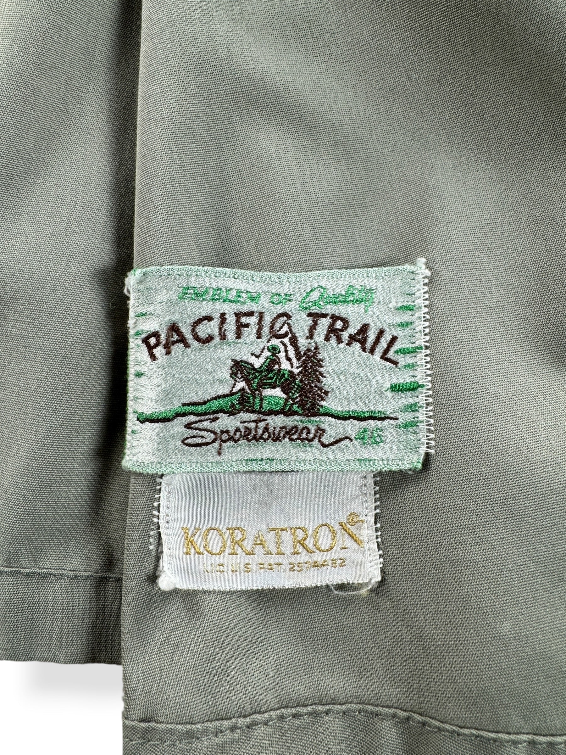 Label on Vintage Pacific Trail Harrington Jacket SZ 46