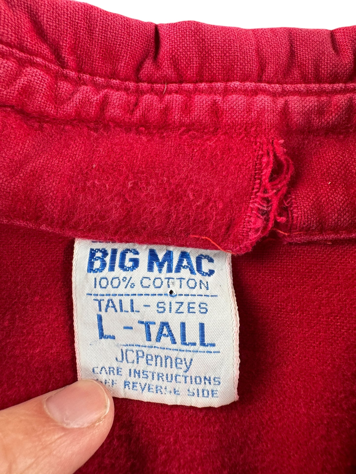 Tag on Vintage Big Mac Chamois Shirt SZ L Tall