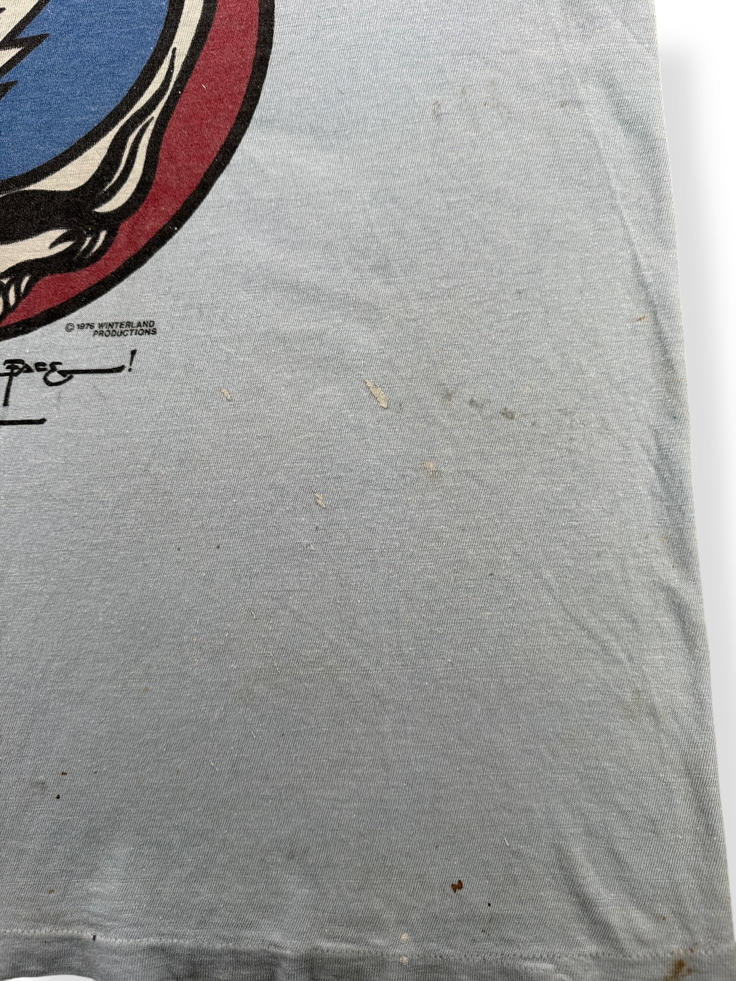 Stain on Vintage 1979 Grateful Dead Tour Band Tee SZ L (Fits M)