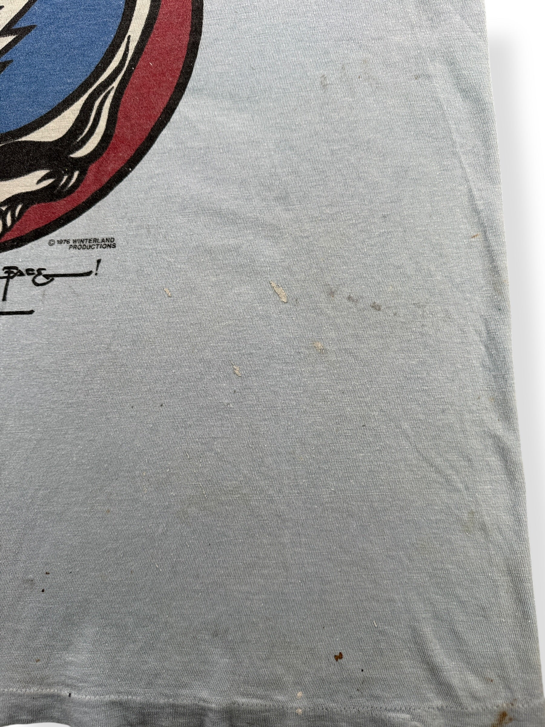 Stain on Vintage 1979 Grateful Dead Tour Band Tee SZ L (Fits M)