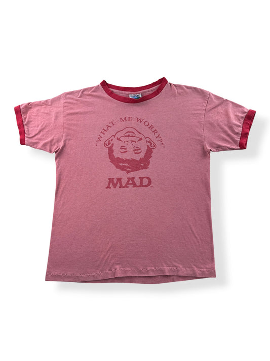 Front of Vintage Y2K Alred E. Neuman Ringer Tee SZ L