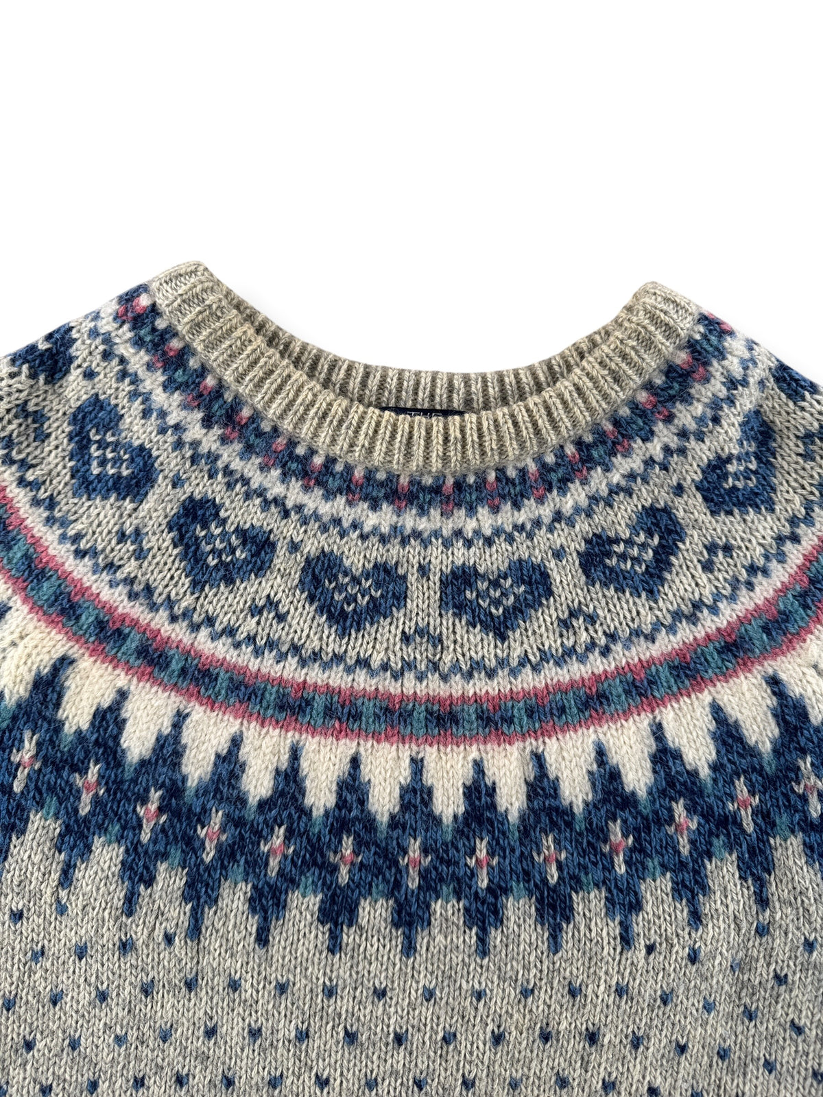 Collar on Vintage 1980s Woolrich Woman's Norwegian-style Sweater SZ L