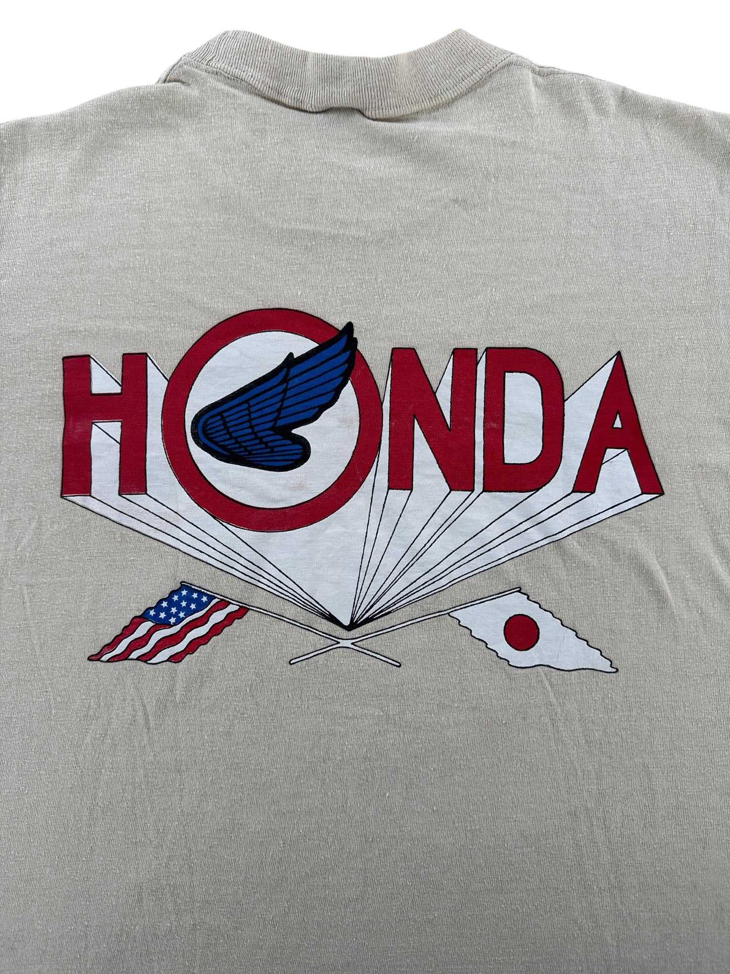 Back Graphic of Vintage 80s Honda Tee SZ S