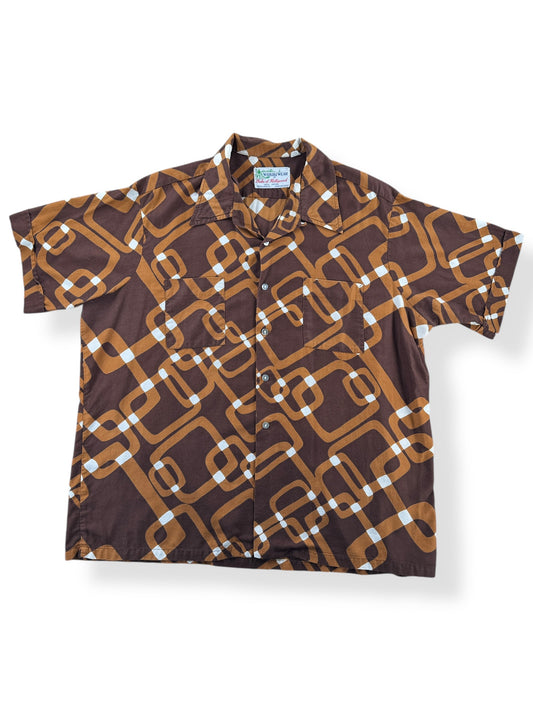 Front of Vintage Duke of Hollywood Classic Aloha Shirt SZ XXL