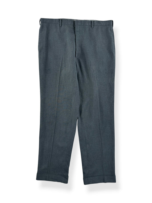 Front of Vintage Towncraft Grey Wool Dress Trousers W36