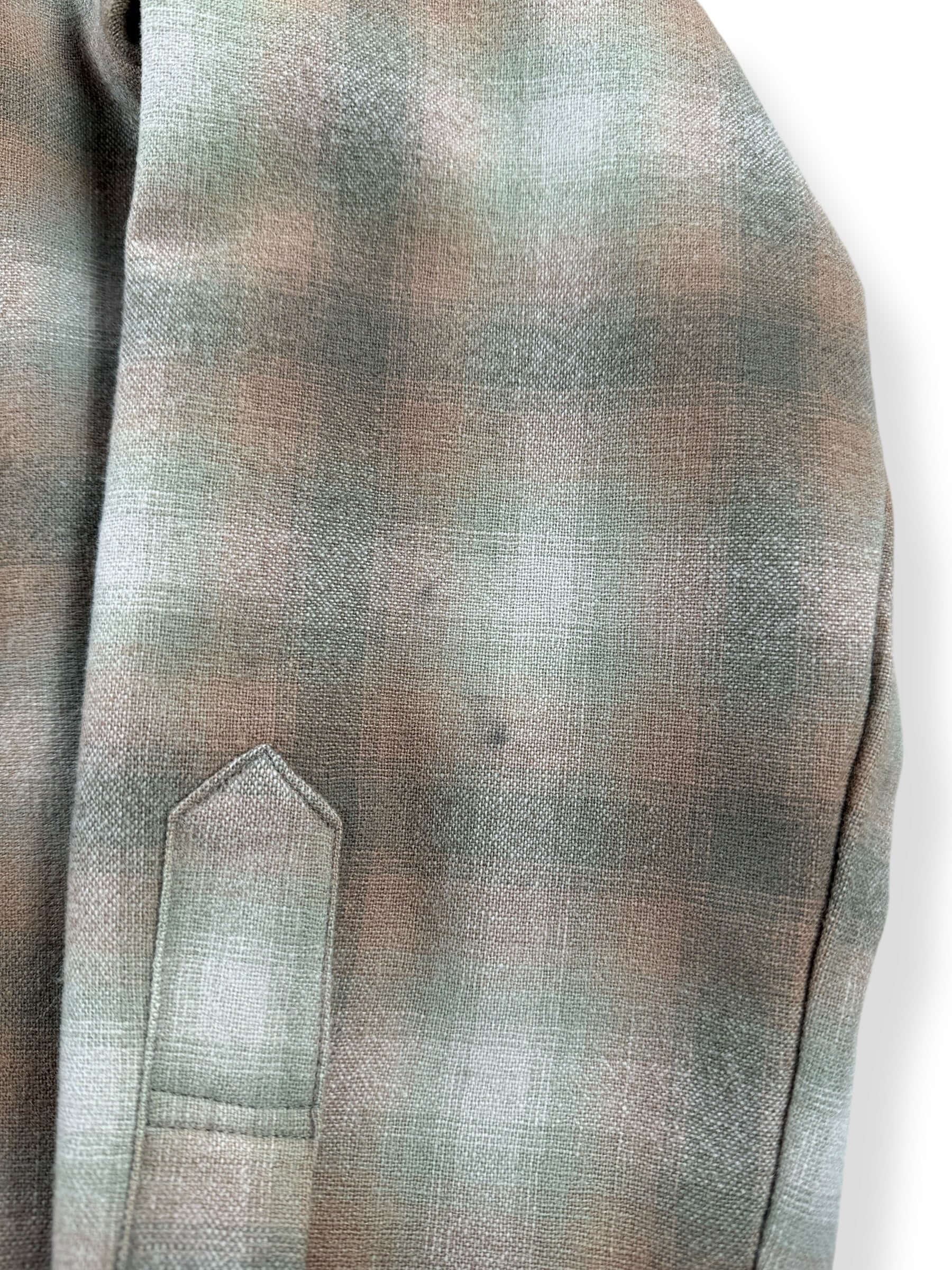 Stain on Vintage Made in Mexico Pendleton Beige & Green Plaid Board Shirt SZ L