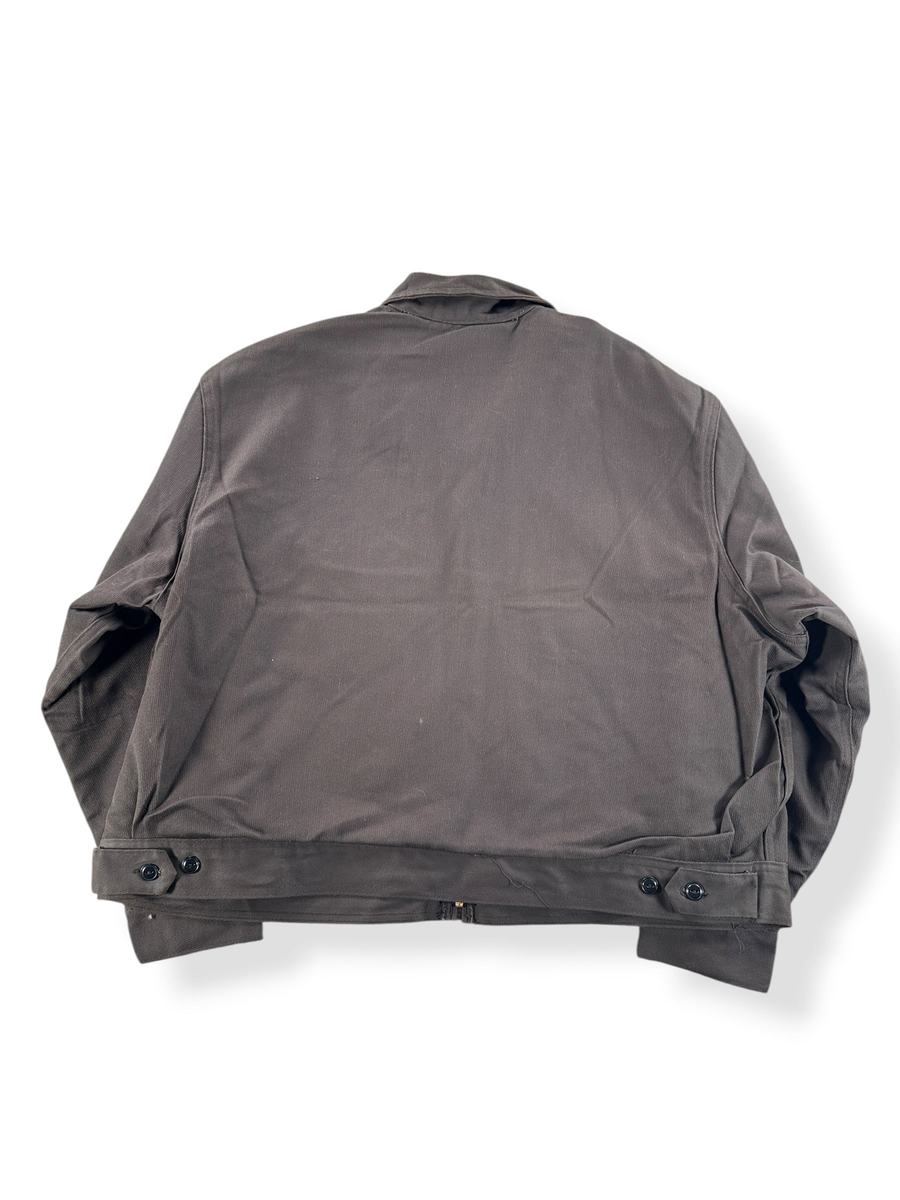 Back of Vintage Brown Troy Blanket Lined Work Jacket SZ 54