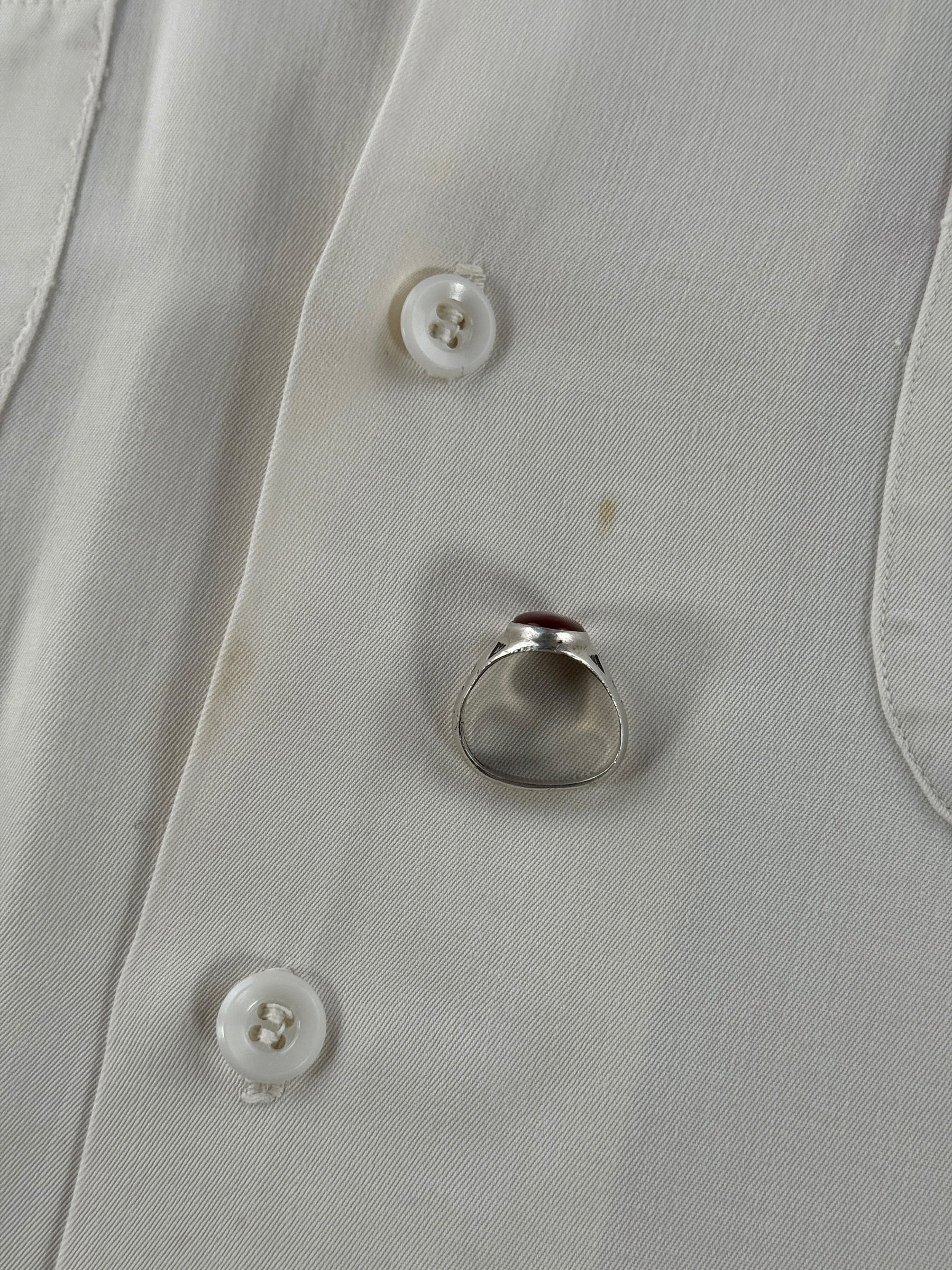 Small stain on Vintage Hasbro Chain Stitched Rayon Bowling Shirt SZ L