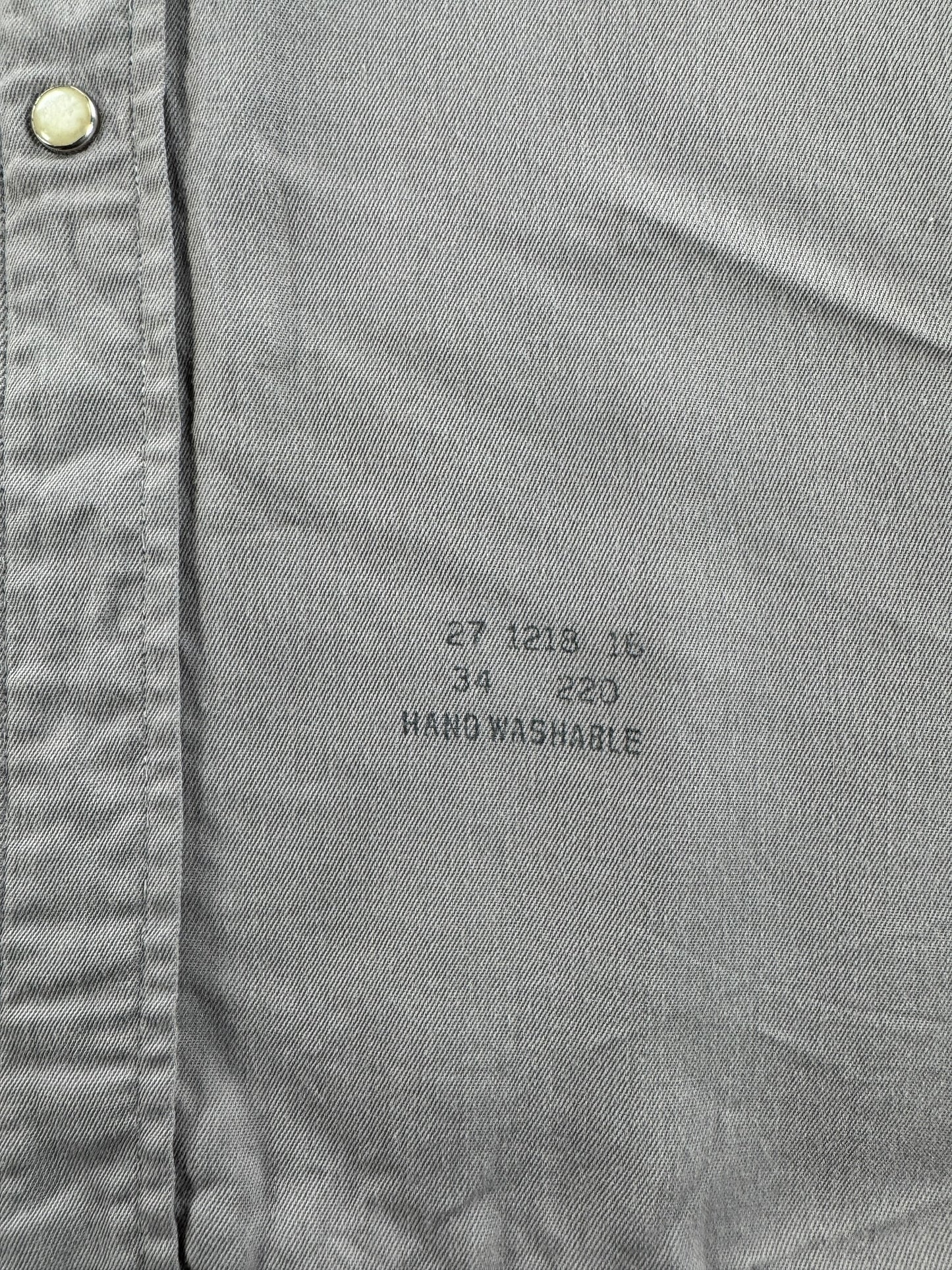 Stamp on Vintage Ranchcraft by Penney's Gabardine Sawtooth Pearlsnap SZ M