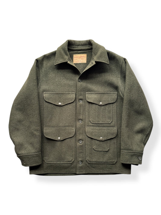 Front of Vintage Filson Union Made Forest Green Cruiser SZ XL