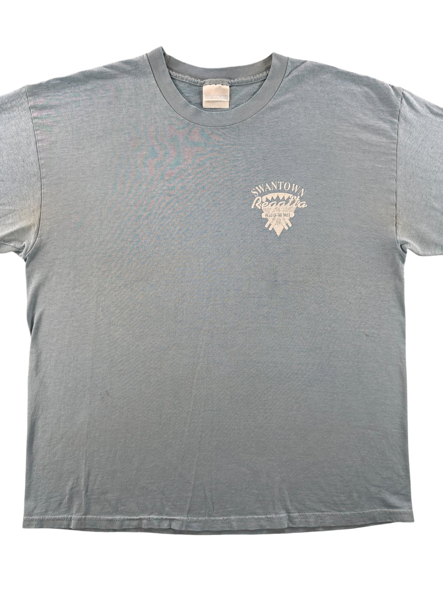Front Close Up of Vintage Swantown Regatta Tee SZ L
