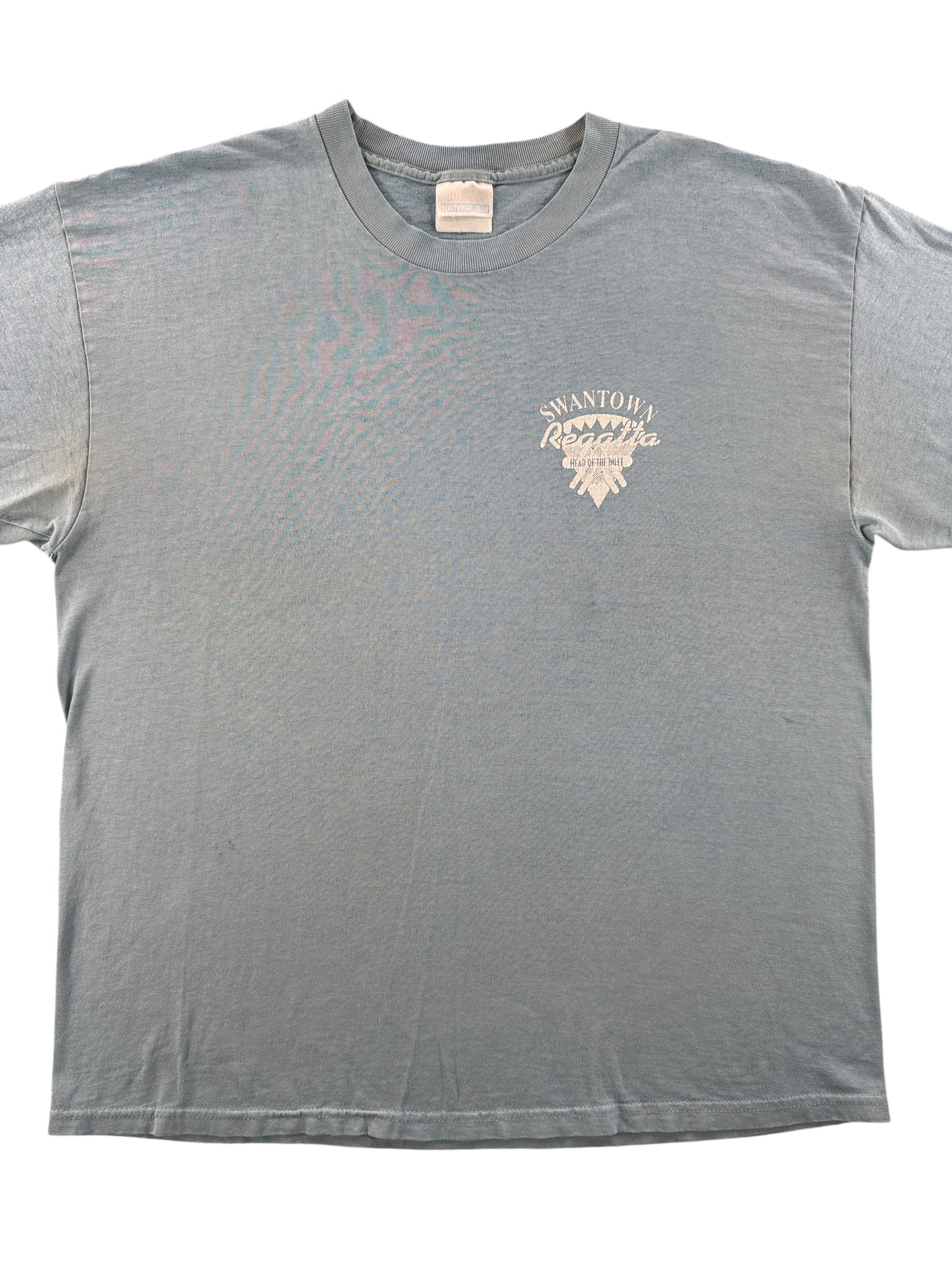 Front Close Up of Vintage Swantown Regatta Tee SZ L