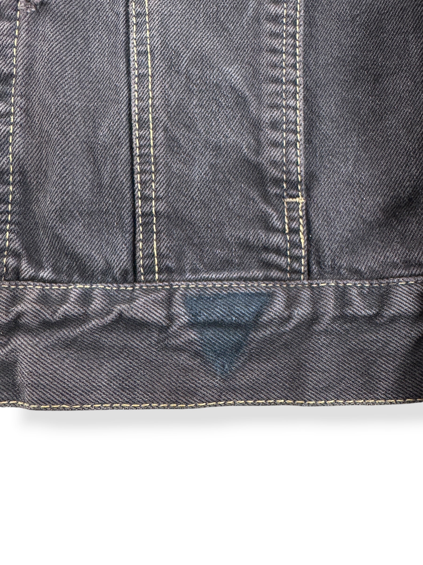 Missing Label on Vintage Guess Black Denim Jacket SZ M