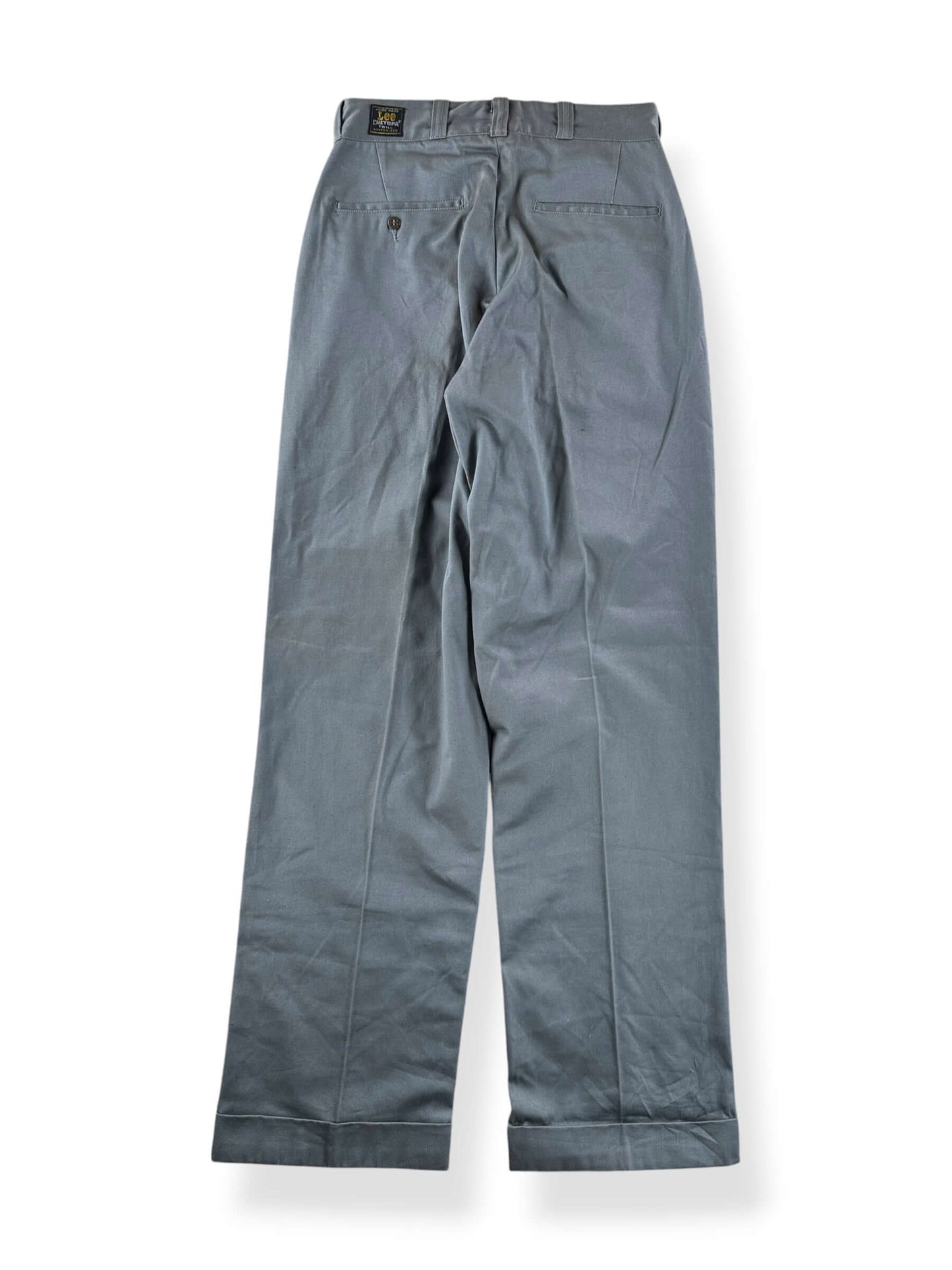Back of Vintage 50s Lee Chetopa Twill Grey Slacks W29