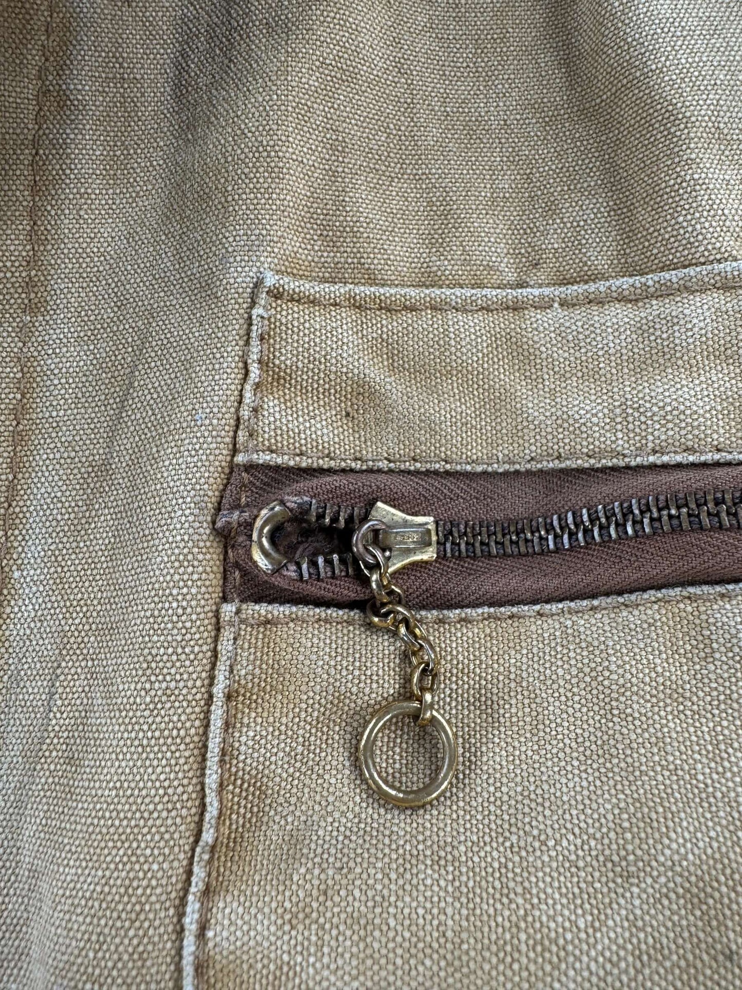 Zipper on Vintage Sears Field Master Hunting Jacket SZ L