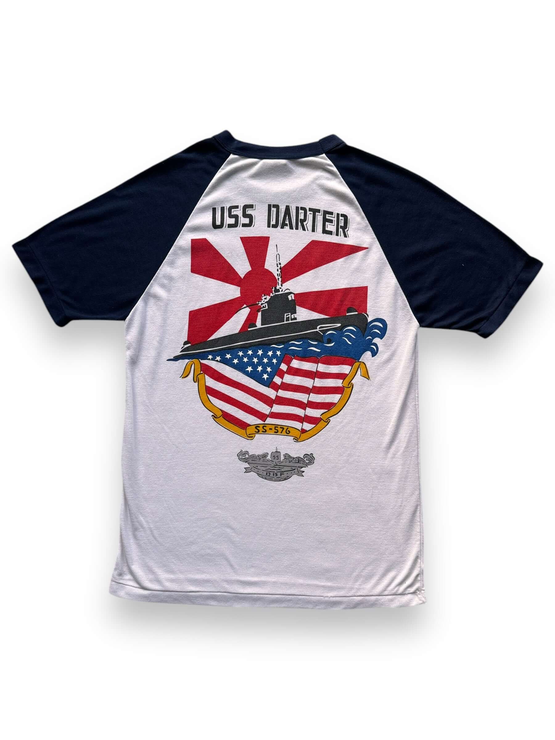 back of Vintage USS Darter Raglan Tee SZ M