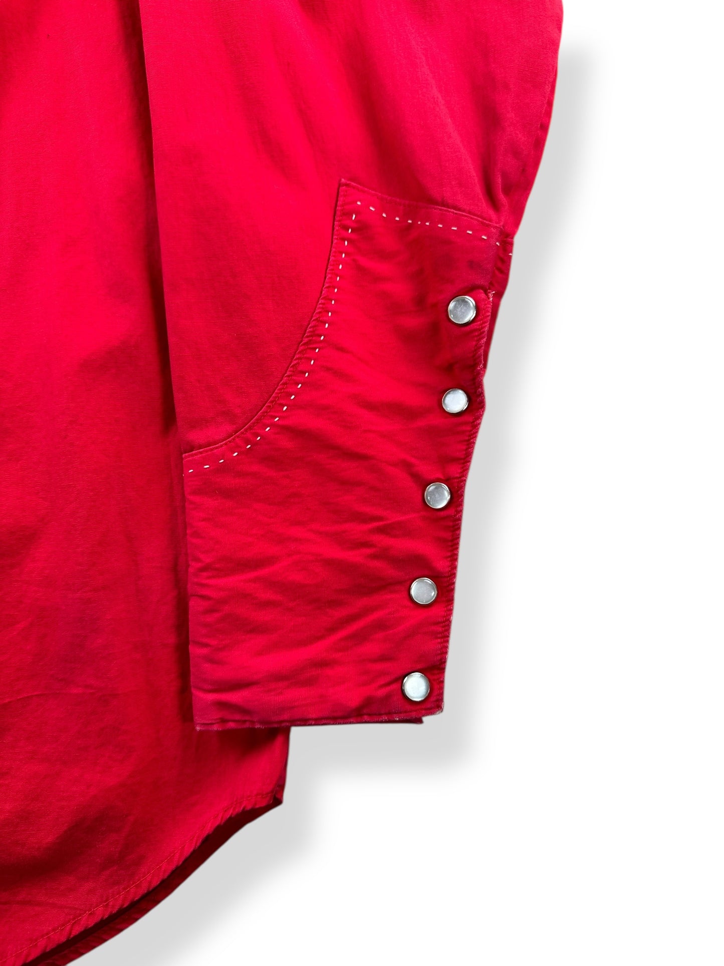Cuff on Vintage Panhandle Slim Red Star Pearlsnap Shirt SZ M