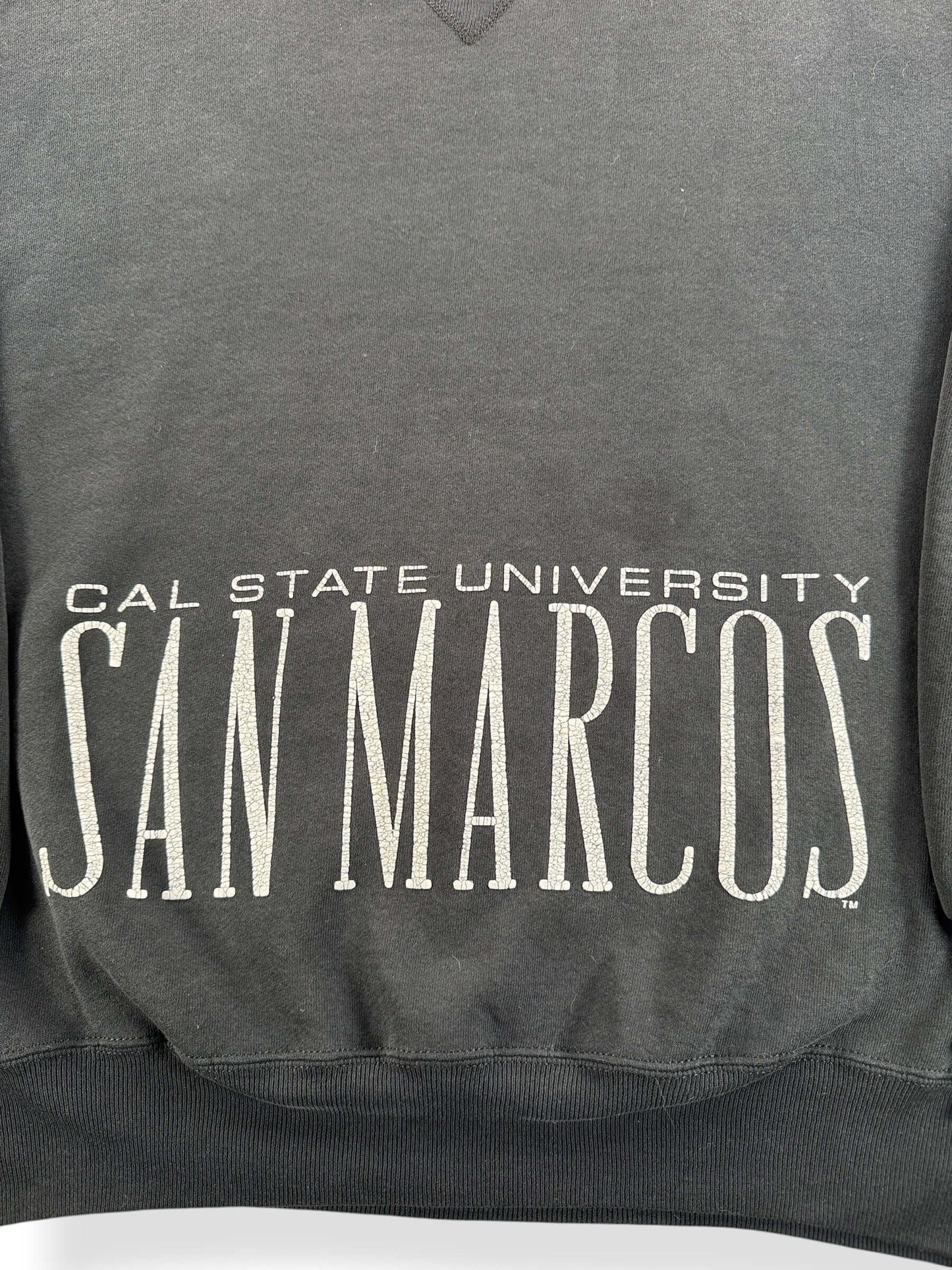 Graphic on Vintage Russell Cal State San Marcos Black Crewneck SZ XL (Fits L)