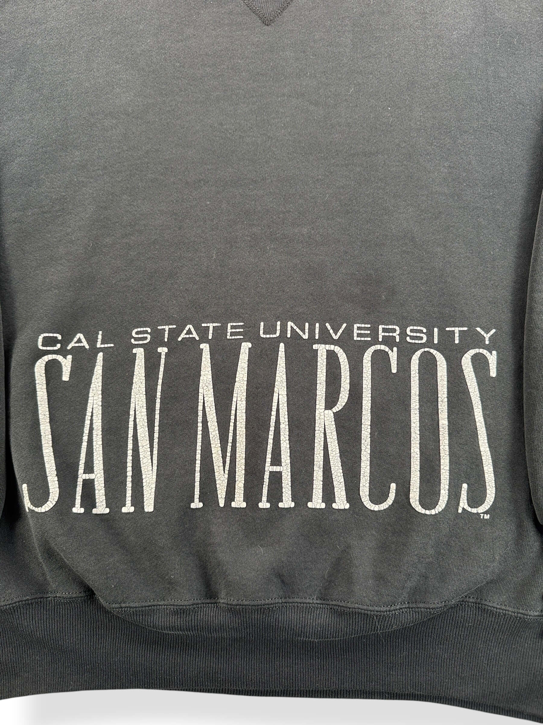 Graphic on Vintage Russell Cal State San Marcos Black Crewneck SZ XL (Fits L)