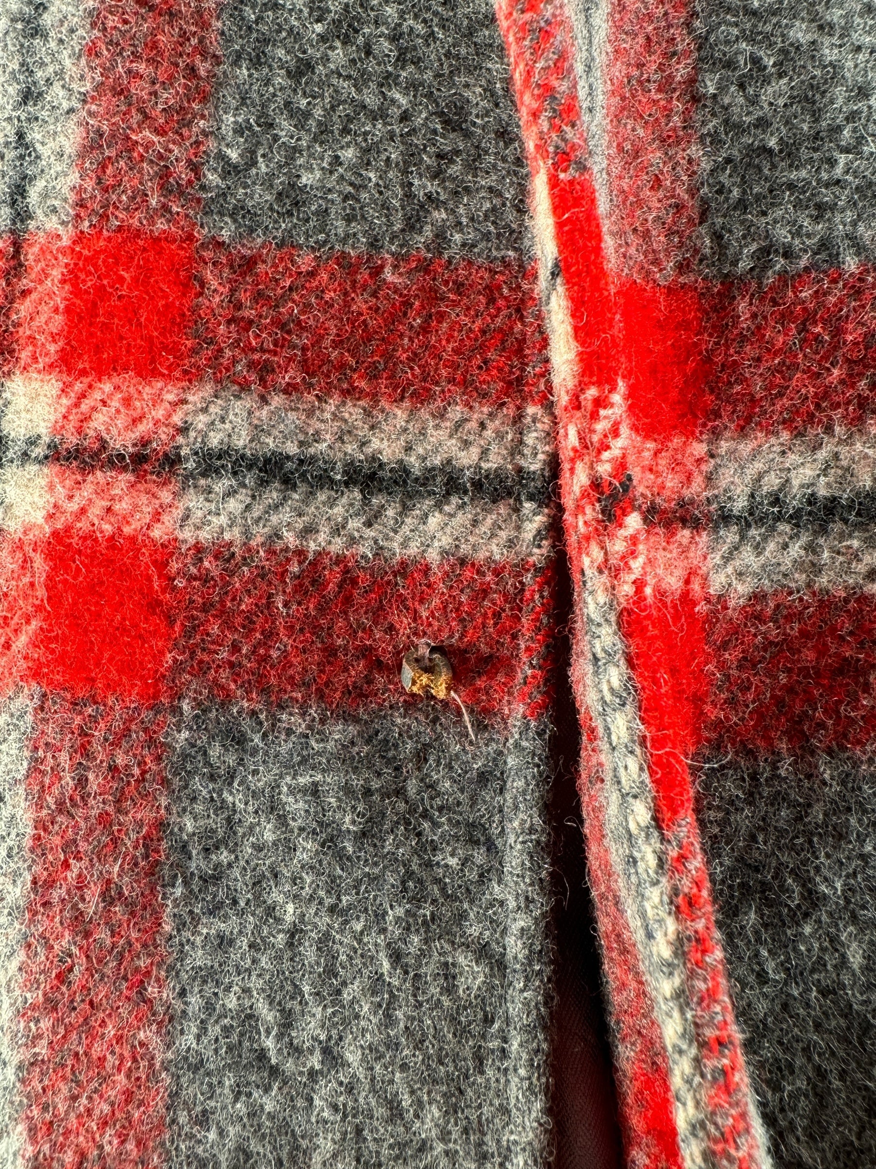 Missing Button on Vintage H Bar C Wool Jacket SZ M AS IS