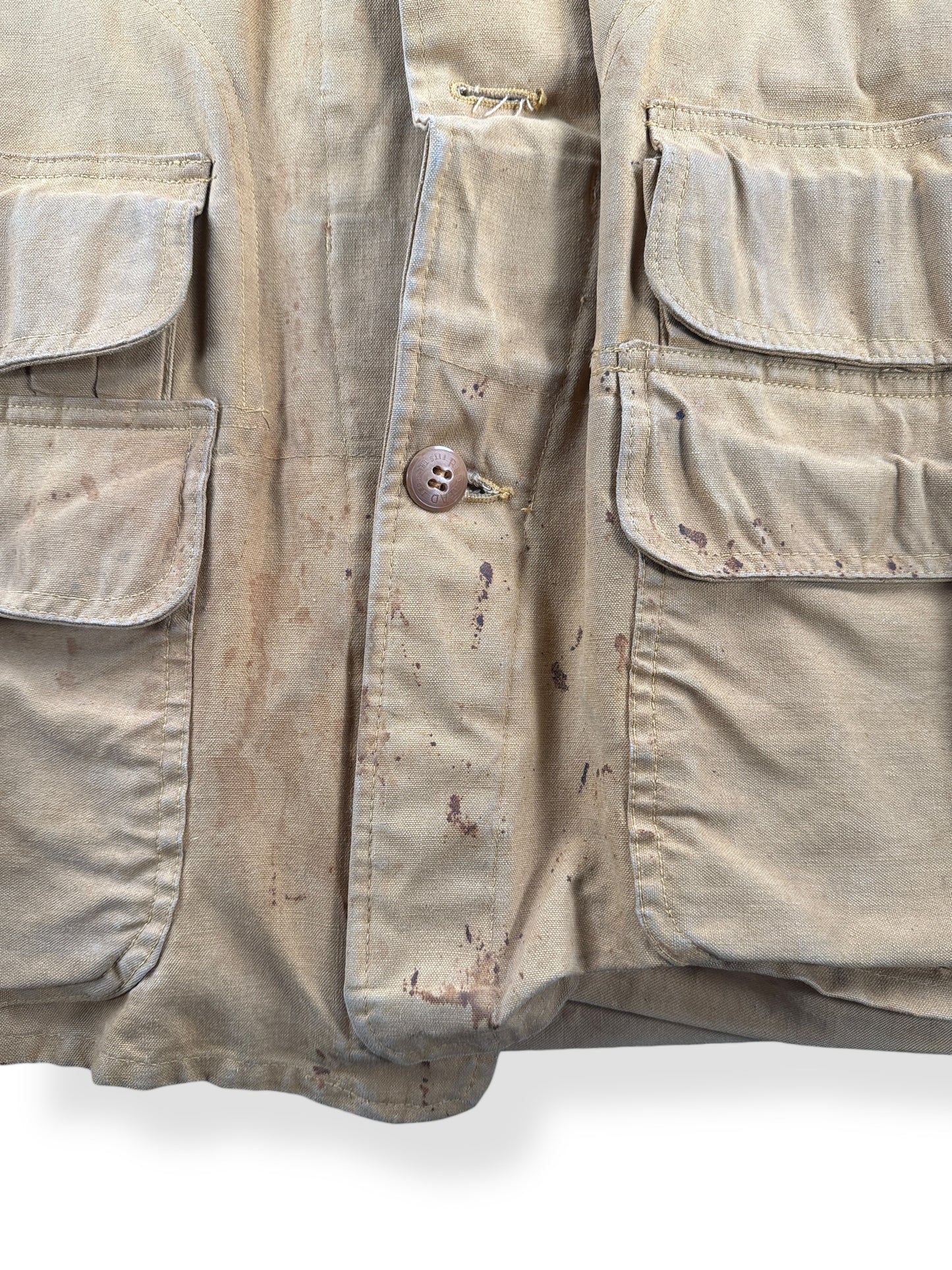 Staining on Vintage Bone Dry by Red Head Hunting Jacket SZ L