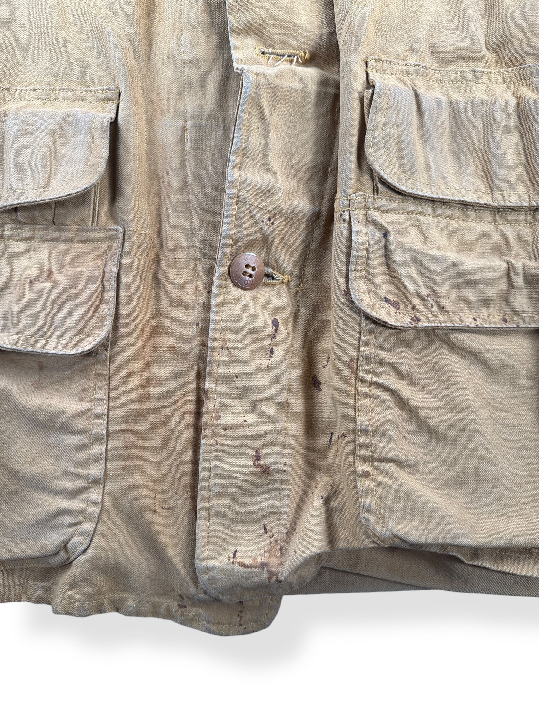 Staining on Vintage Bone Dry by Red Head Hunting Jacket SZ L