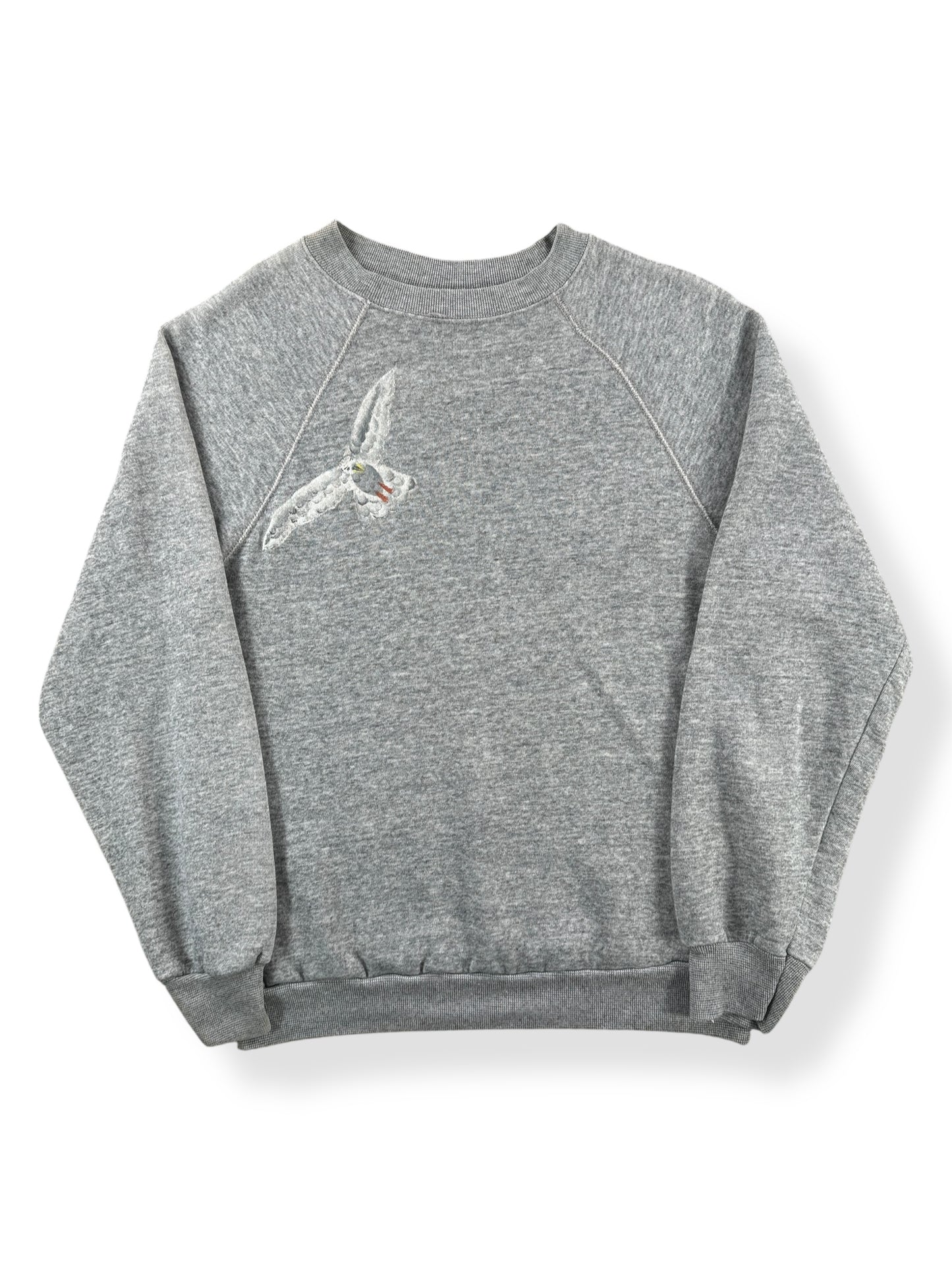Front of Vintage Tultex Grey Seagull Crewneck SZ S
