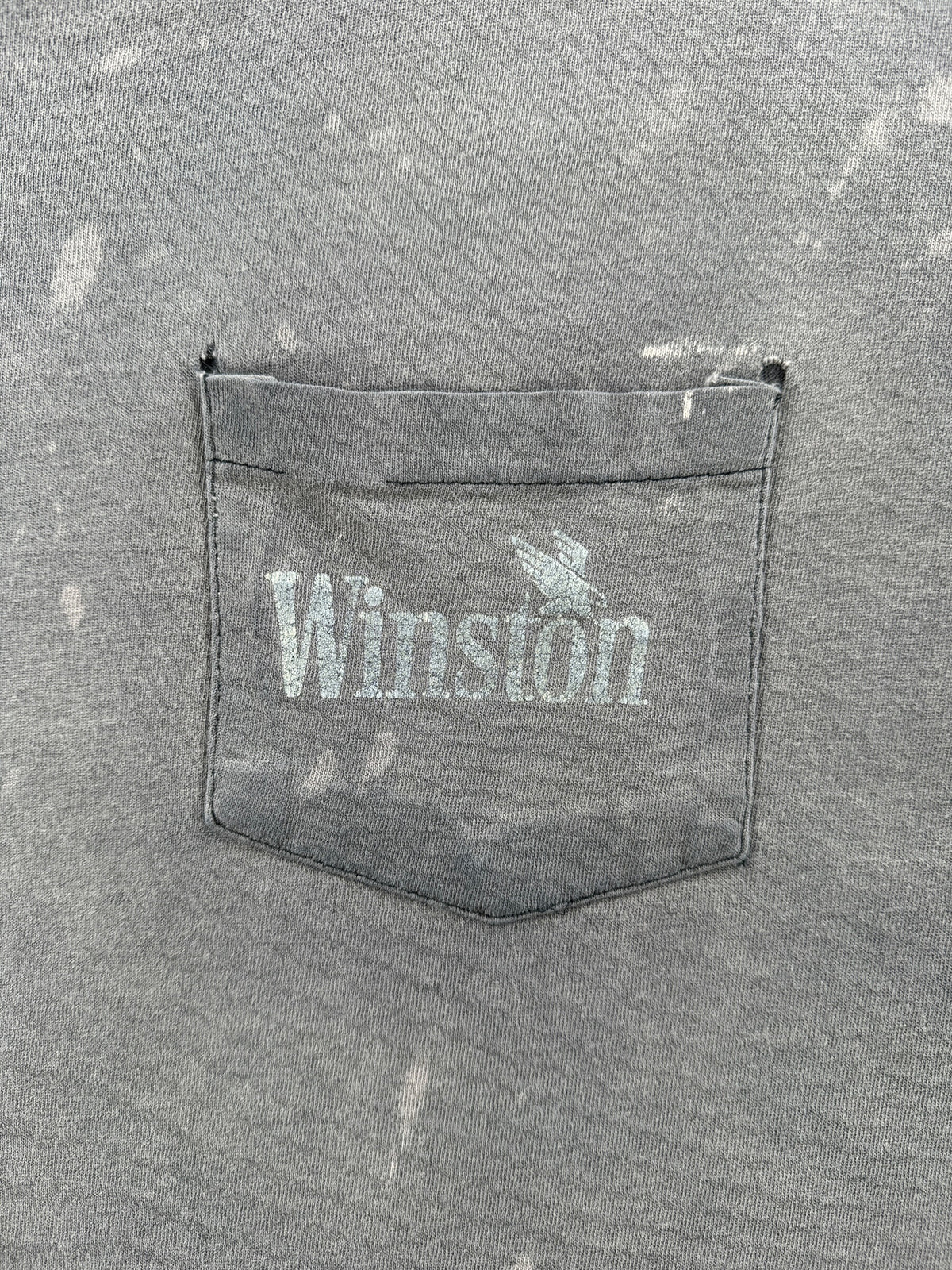 Front pocket on Vintage Smoked Out Winston Pocket Tee SZ XL