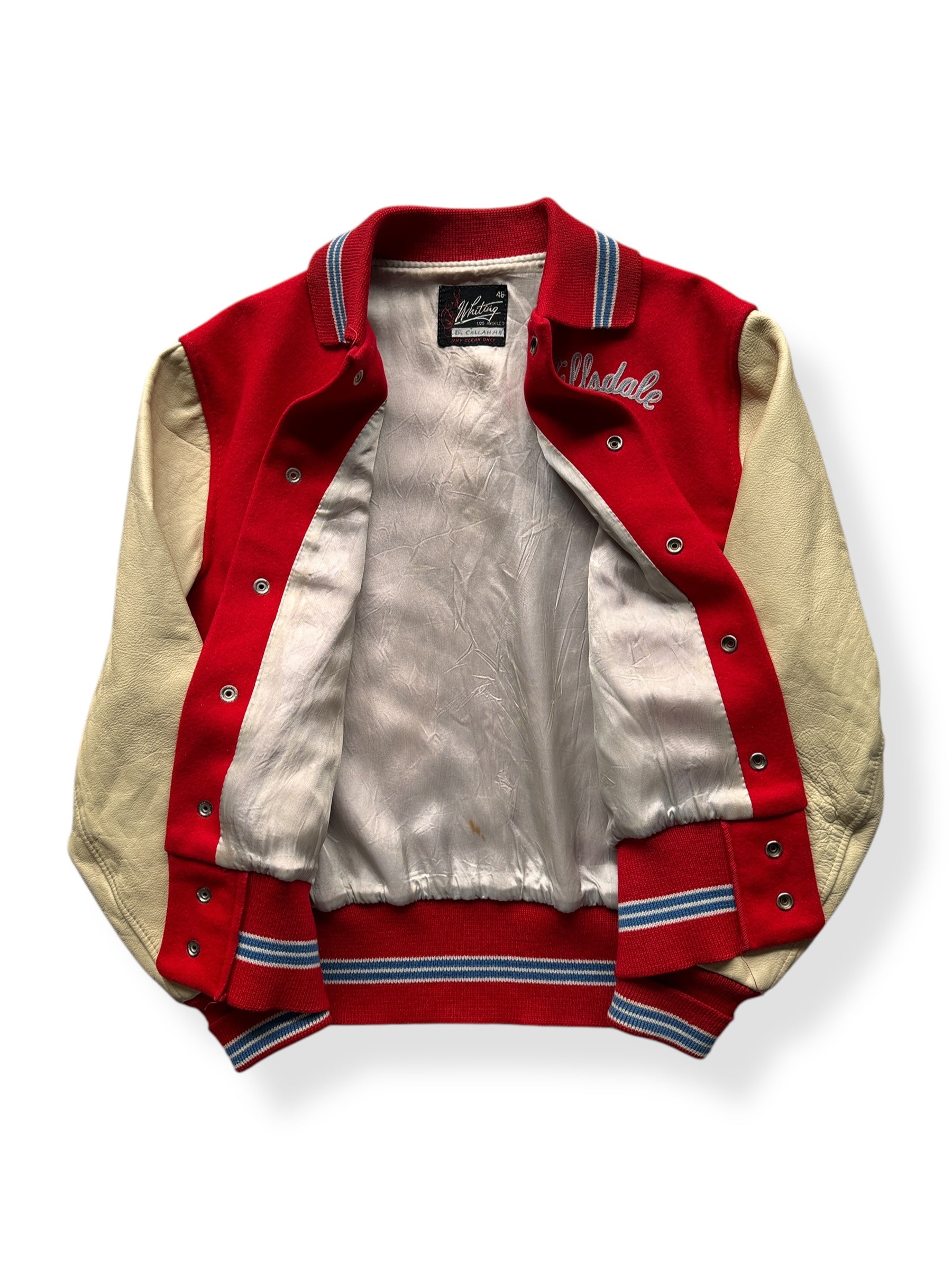 Inside of Vintage Hillsdale Varsity Jacket SZ 46