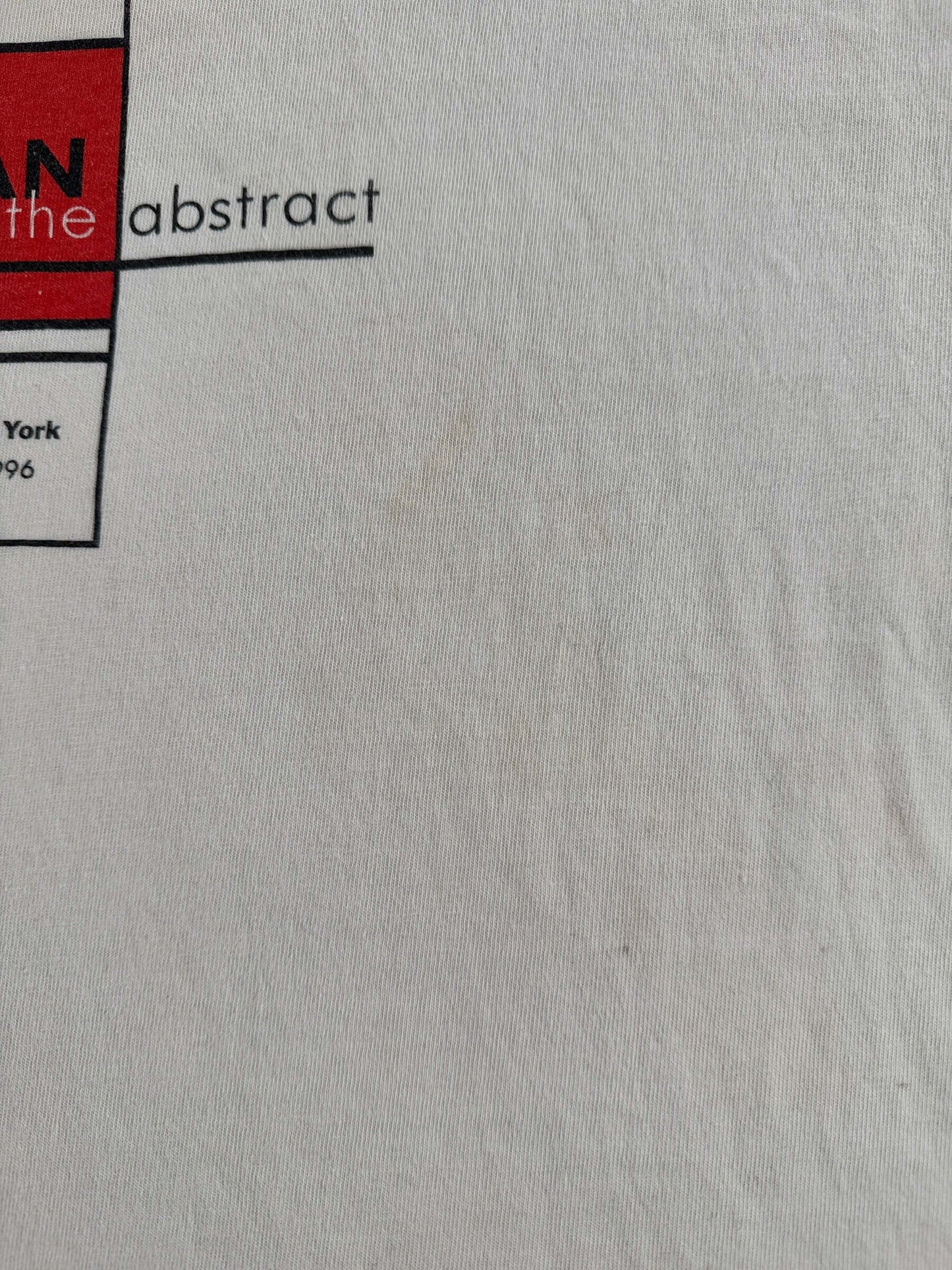 Stain on Vintage MOMA 1996 Mondrian Exhibit Tee SZ L