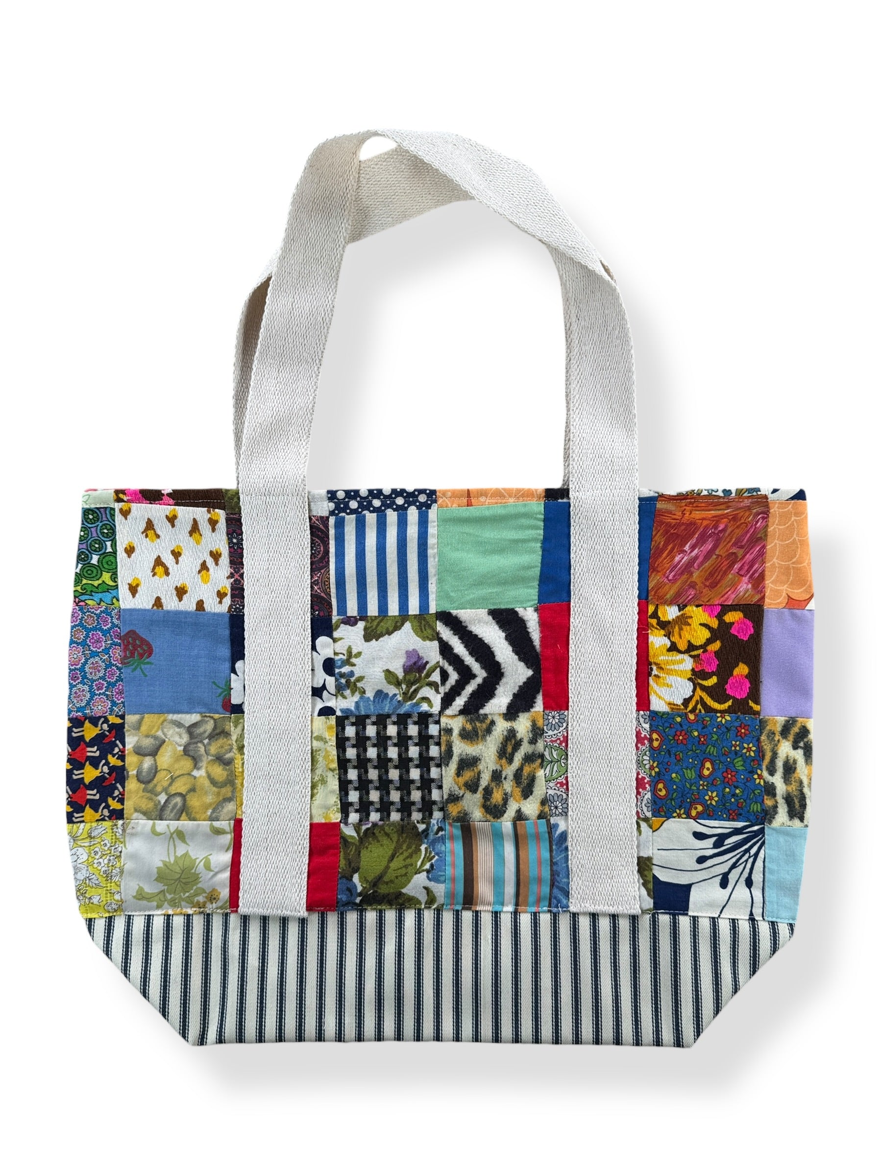 Side B of Archive Craft X Barn Owl Vintage Quilt Tote Bag