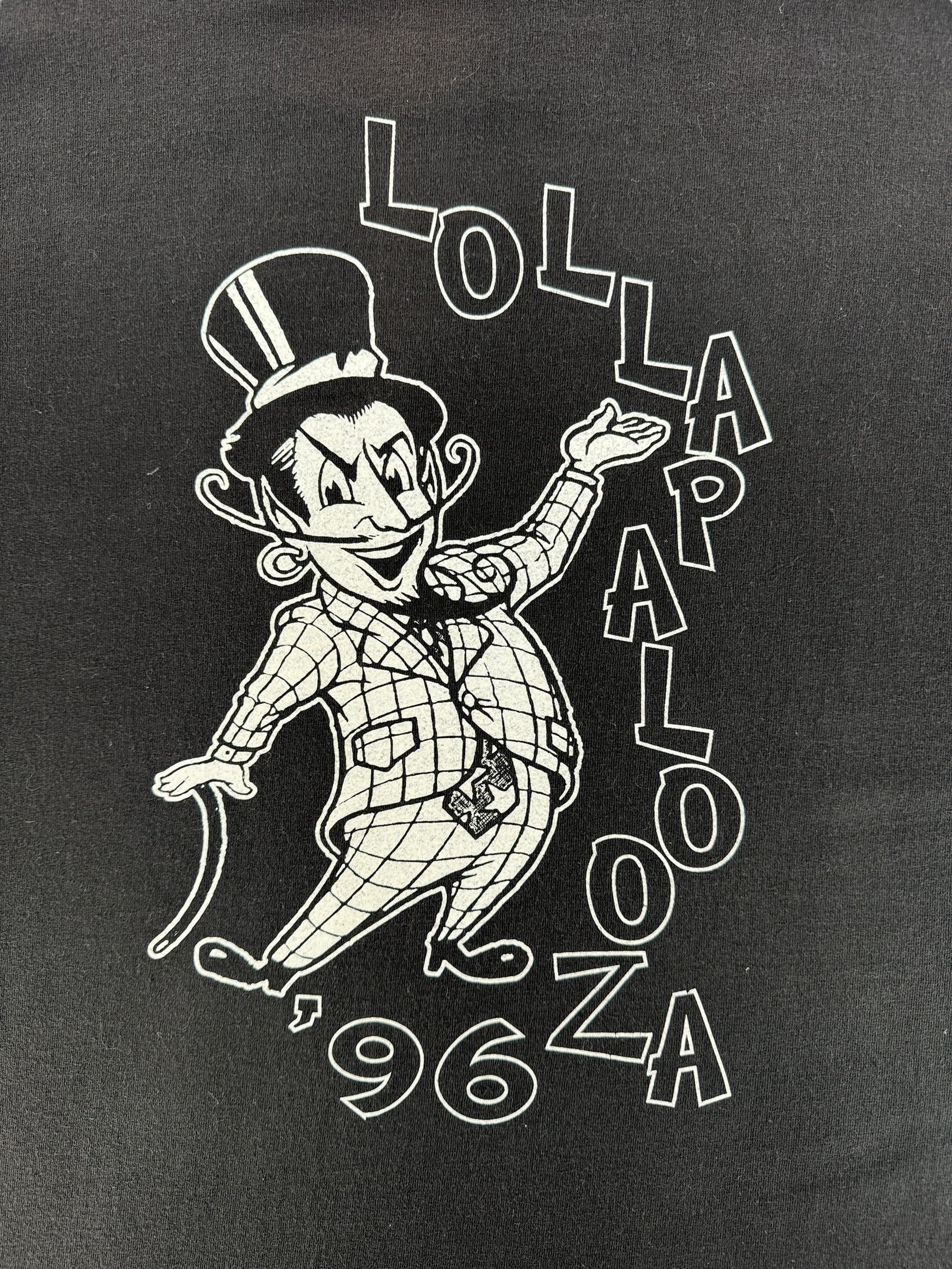 Back Graphic on Vintage 1996 Lollapalooza Crew Tee SZ XXL