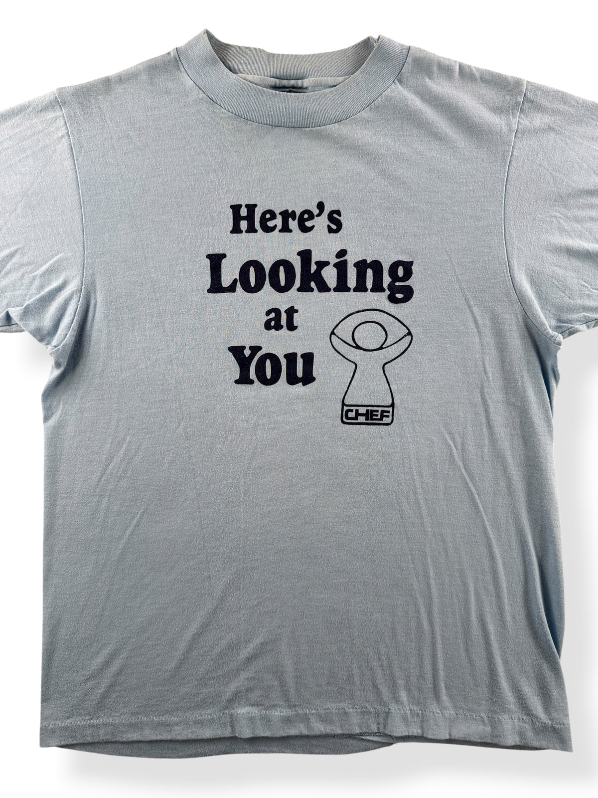 Close-up of Vintage Heres Looking At You Chef Tee SZ M (Fits S)