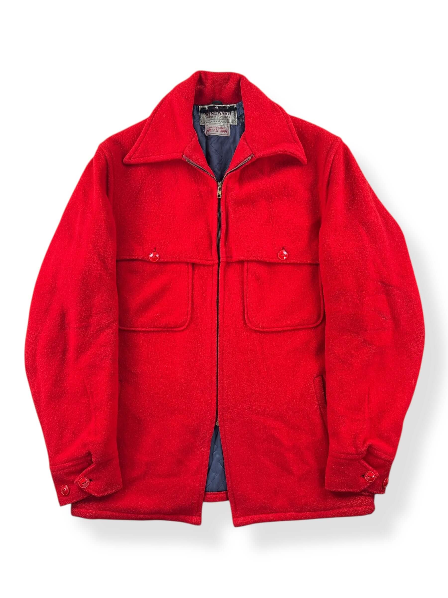 Front of Vintage Montgomery Ward Windward Wool Jacket SZ M