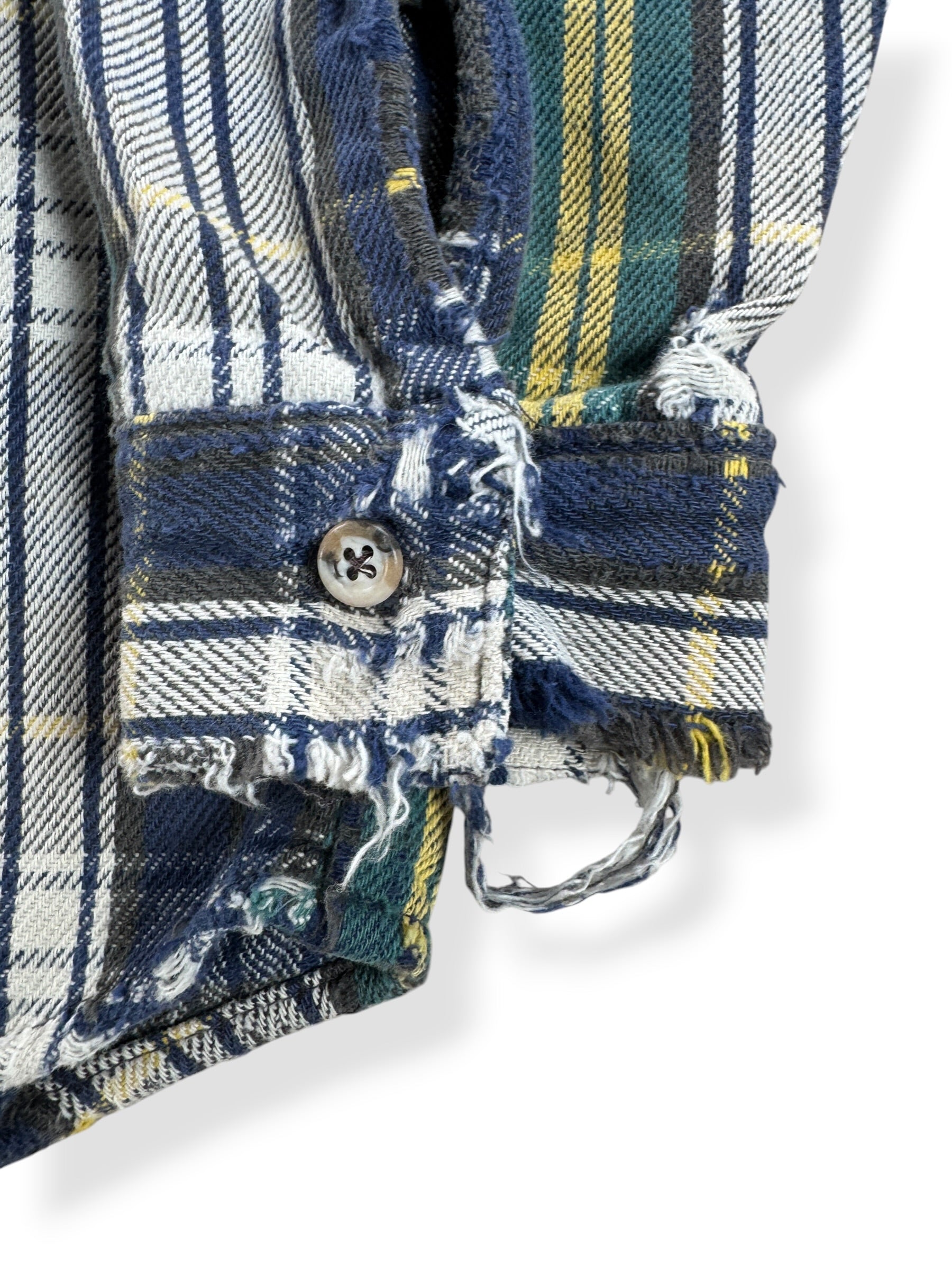 Thrashed Cuff on Vintage Thrashed McGregor Cotton Flannel SZ XL Tall