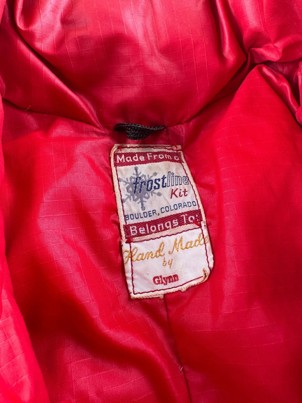 Tag on Vintage Frostline Hand Made Puffer Jacket SZ L