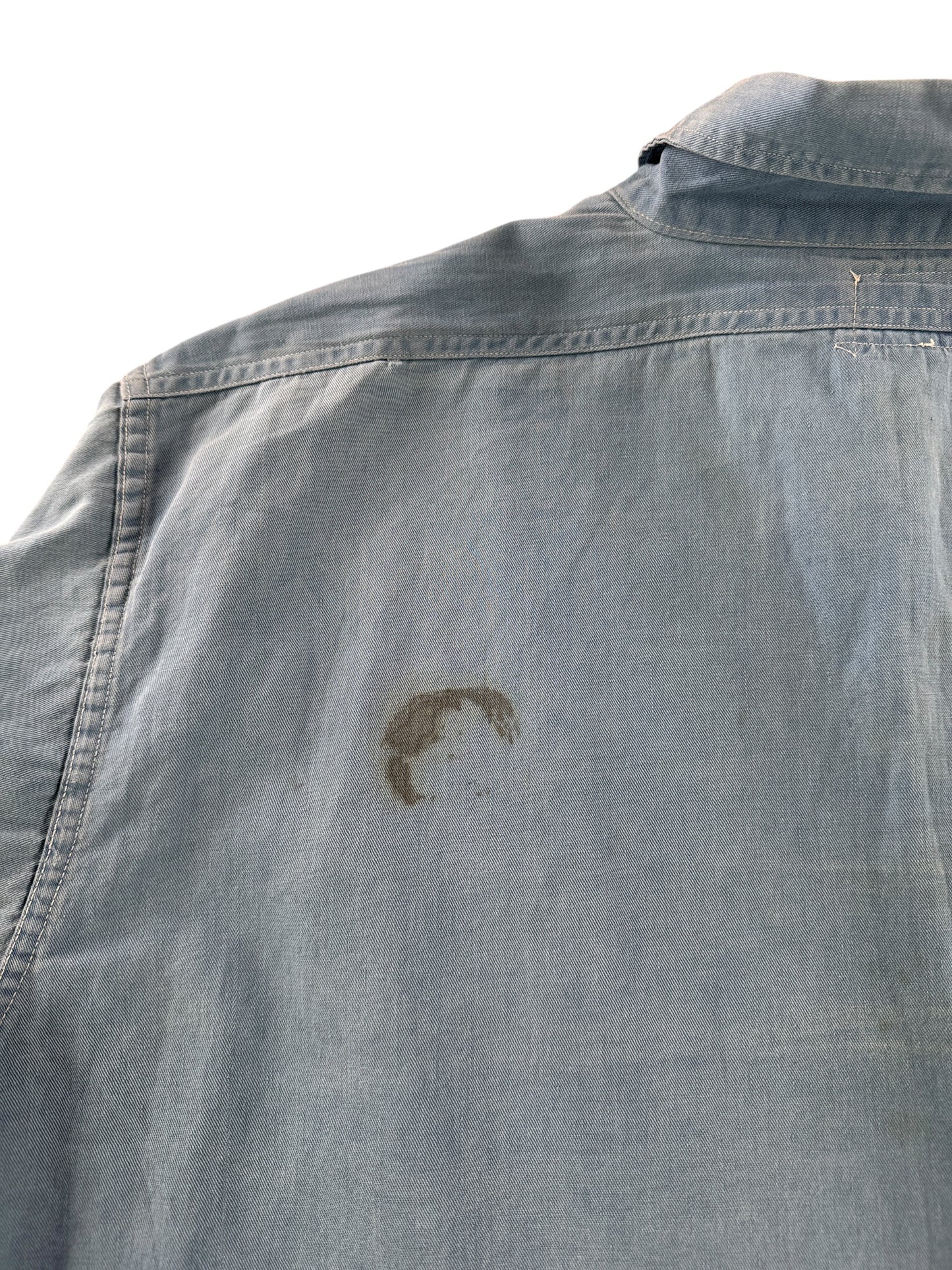 Stain on Vintage 40s Super Pioneer Work Shirt SZ XL