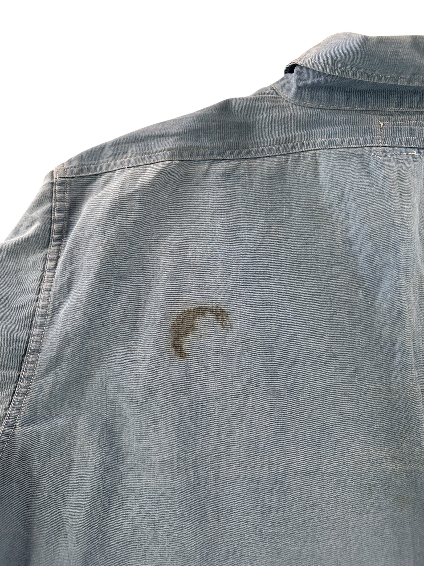 Stain on Vintage 40s Super Pioneer Work Shirt SZ XL