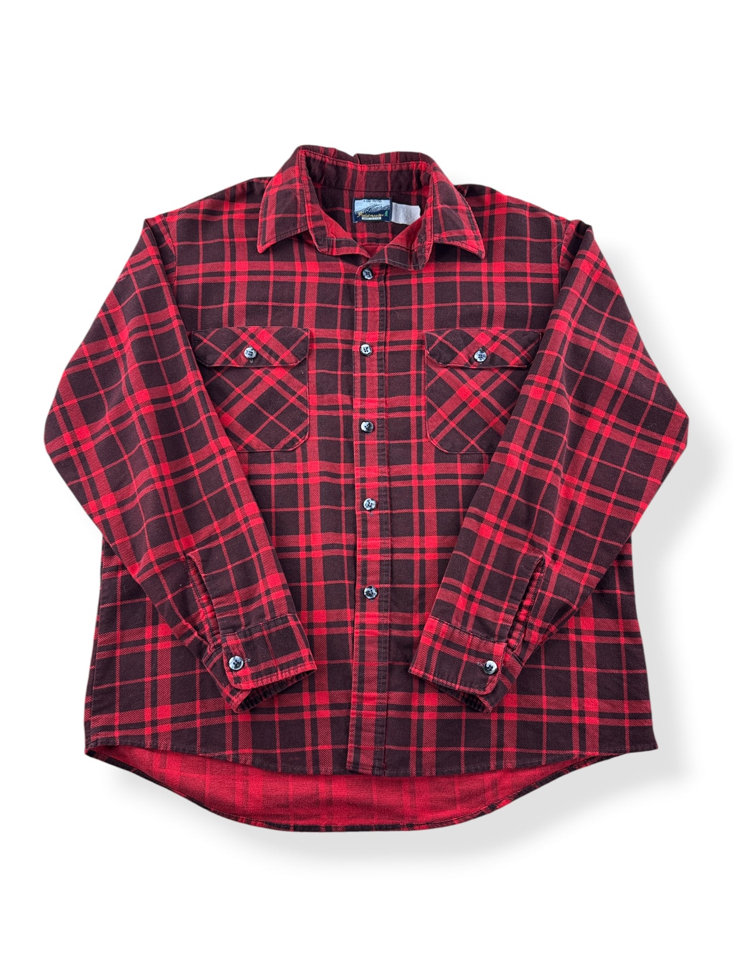 Front of Vintage 70's Fieldmaster Printed Cotton Flannel Shirt SZ L