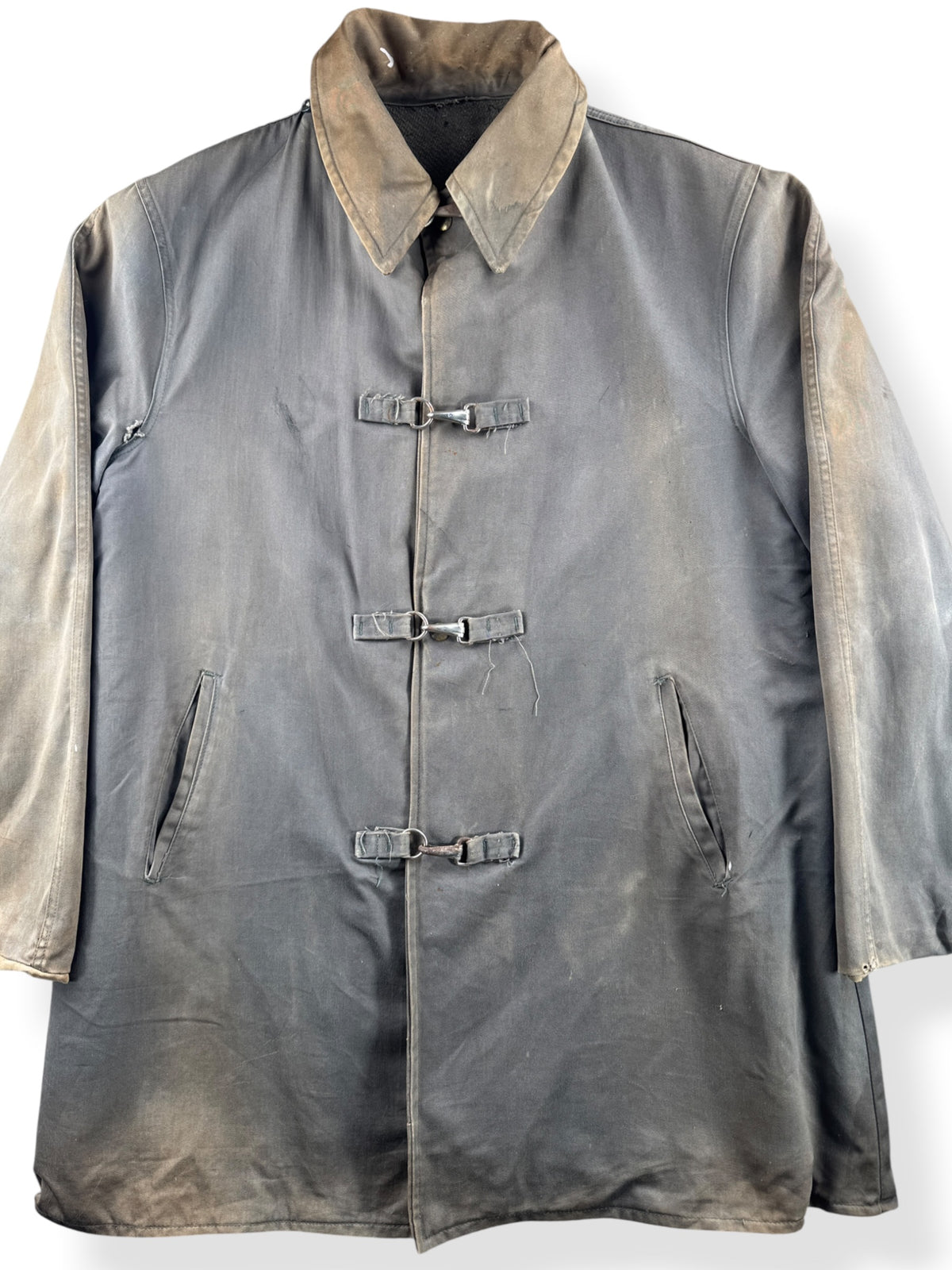 Close-up of Vintage 1940s Fireman's Coat SZ L