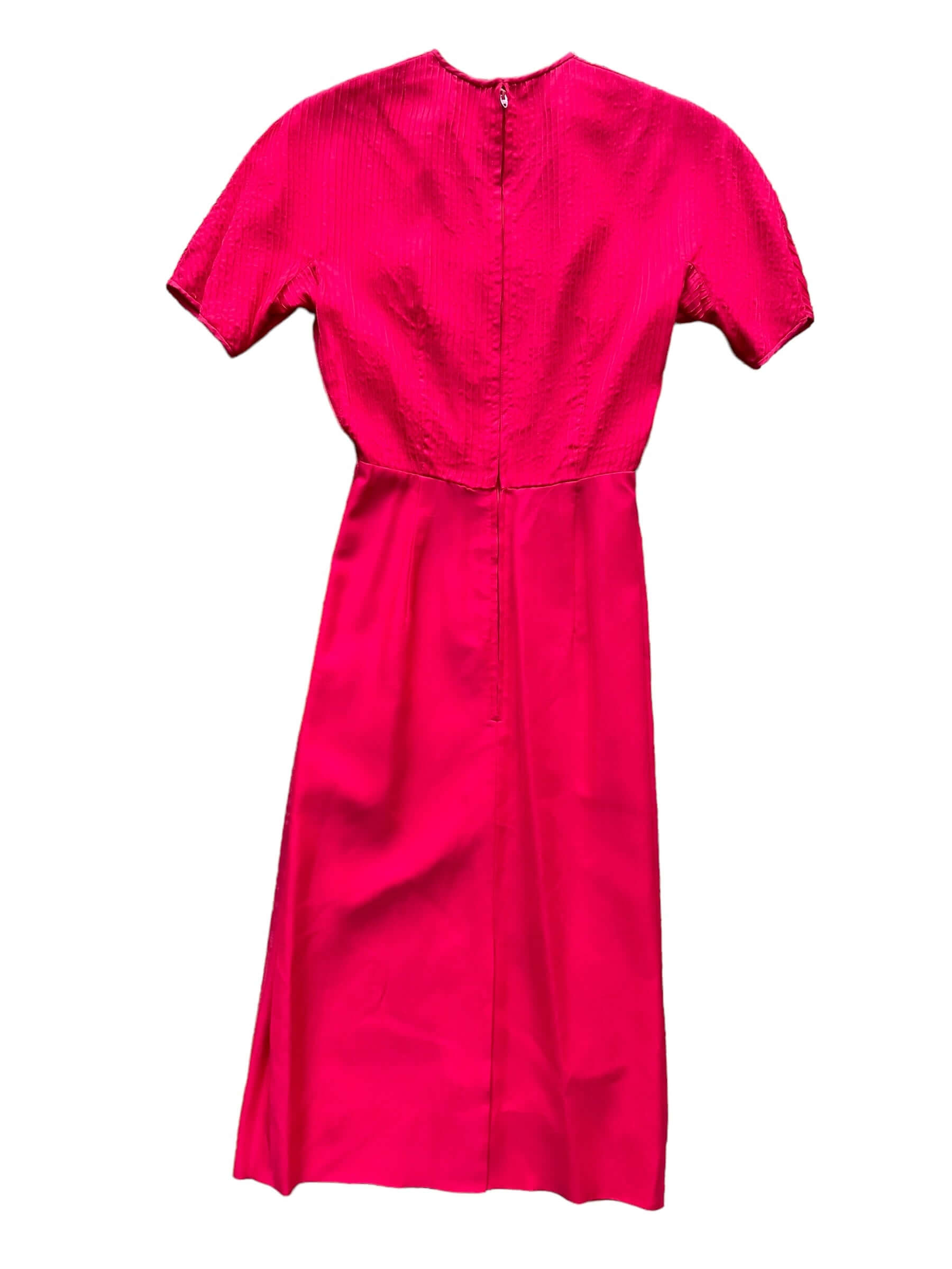 Full back view of 1960s Jean D'Arc Red Dress XXS
