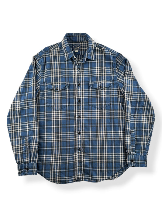 Front of J. Crew Blue Plaid Shirt SZ M
