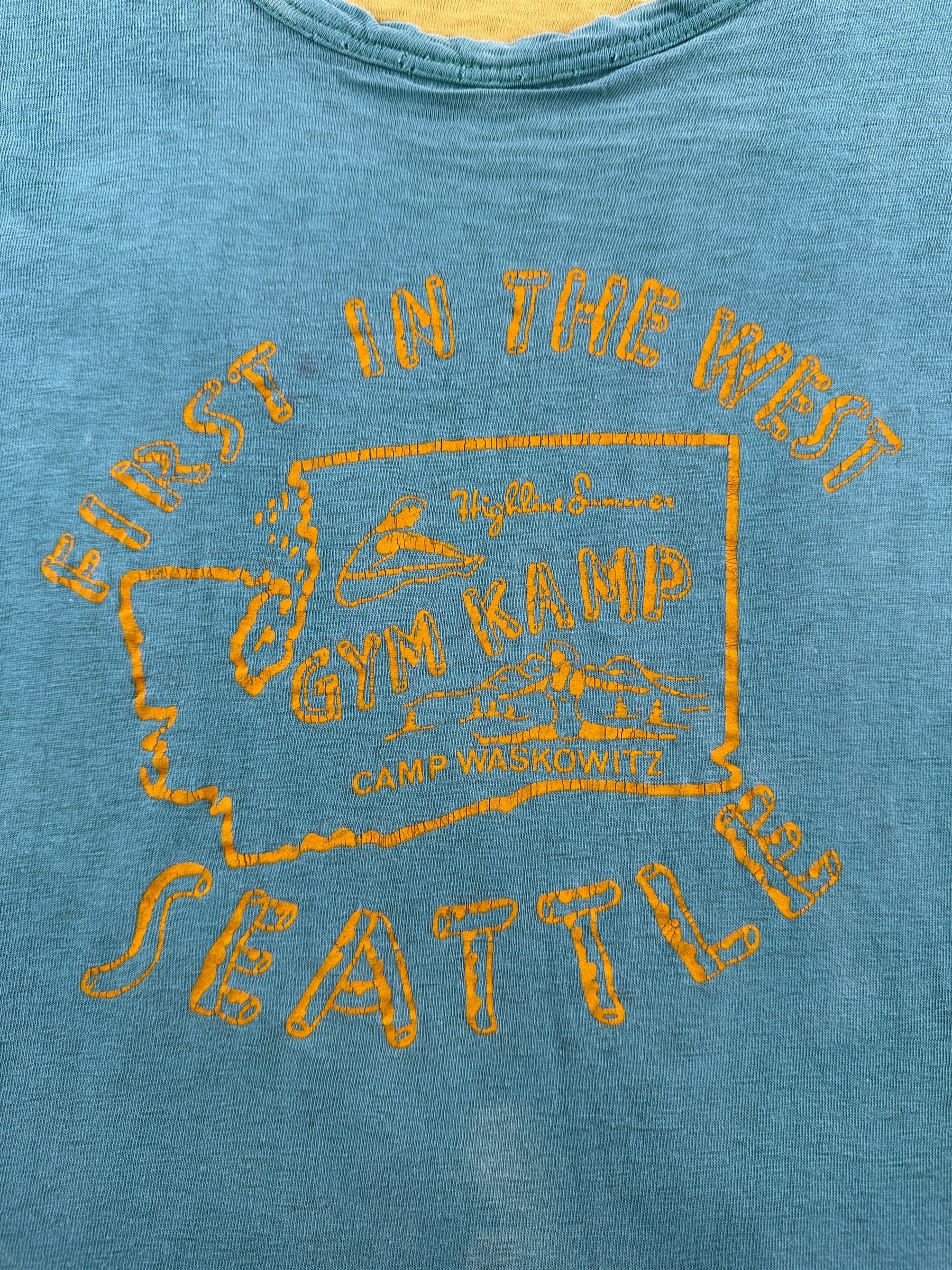 Graphic of Vintage 60s Reversible Faded Seattle Summer Camp Tee SZ L